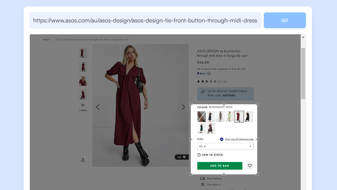 How to Get ASOS Back-in-Stock Alerts with Visualping