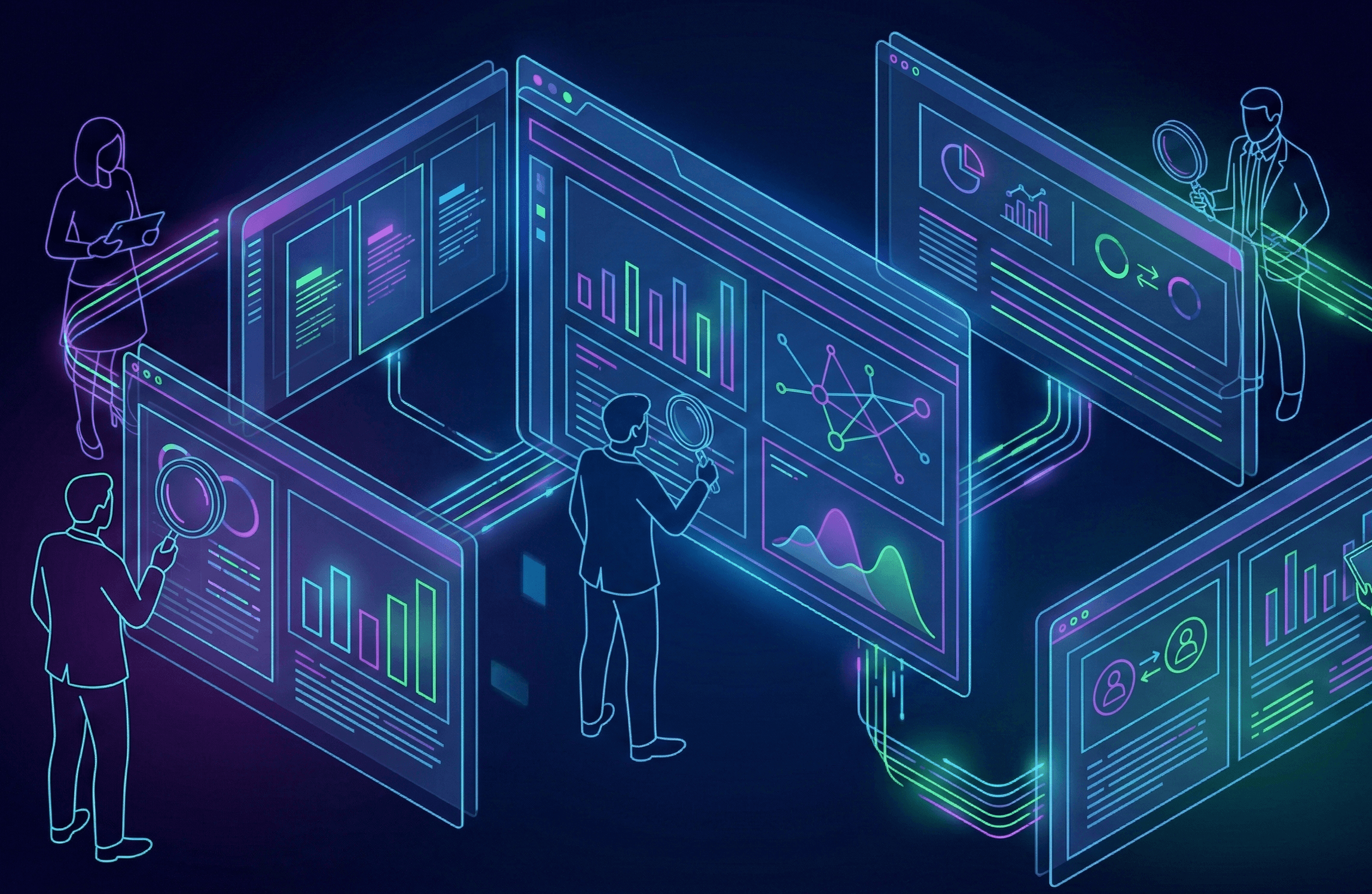 An abstract image depicting competitive website analysis