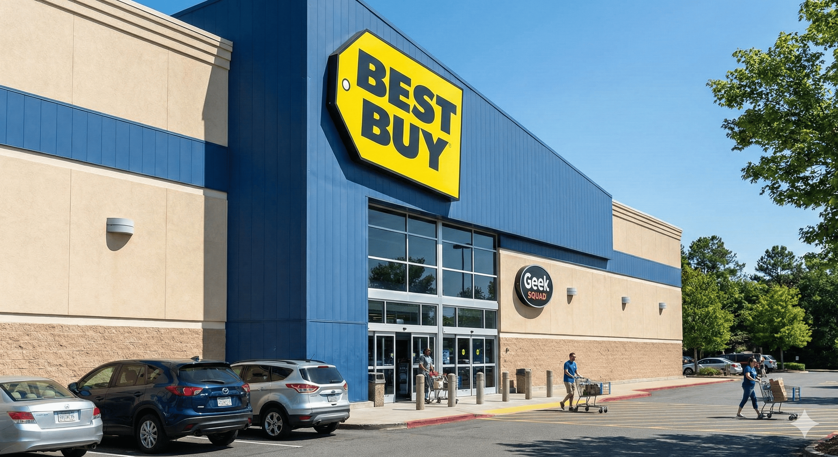 The exterior of a Best Buy store