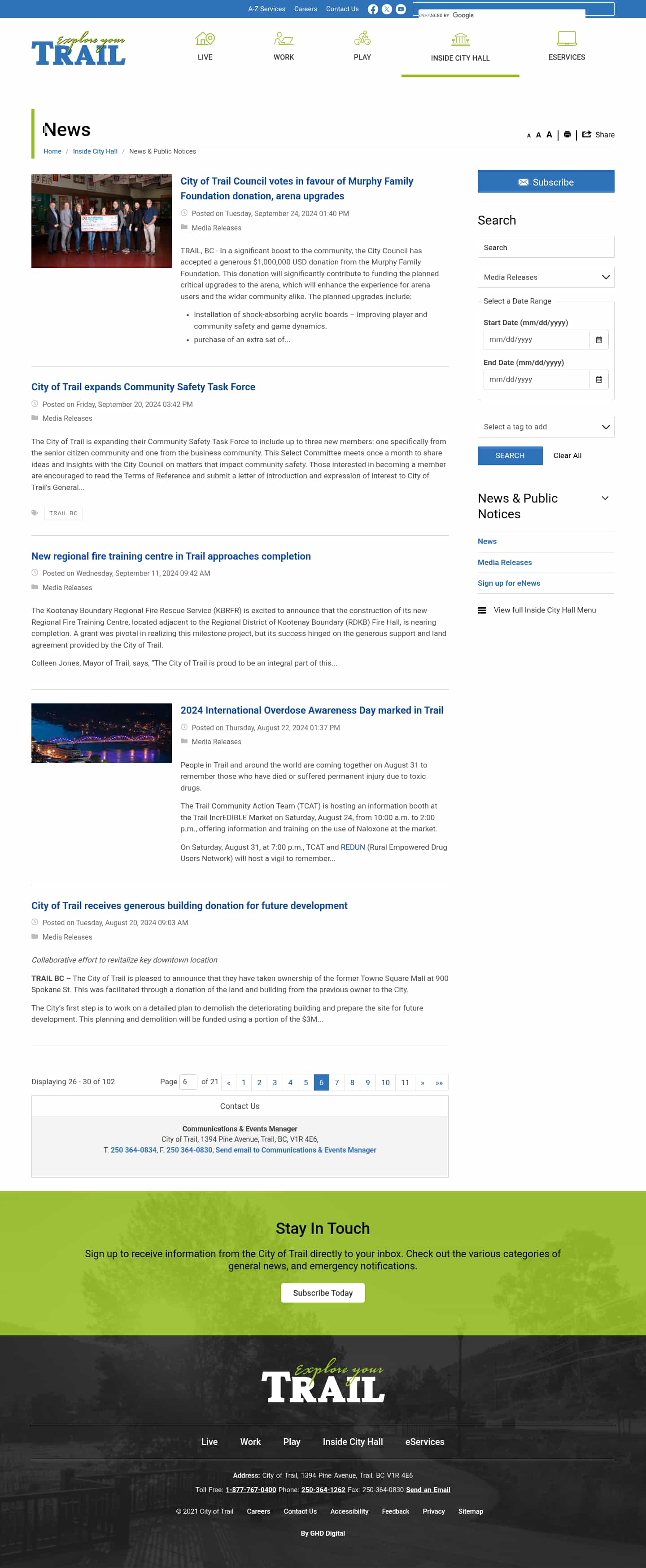 Latest website image capture