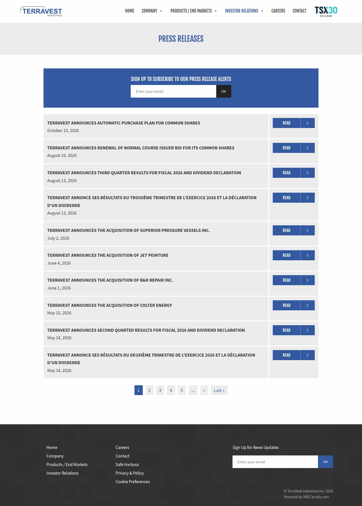Latest website image capture