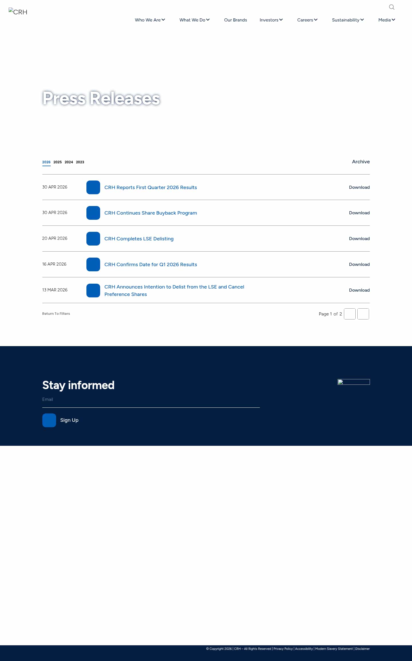 Latest website image capture