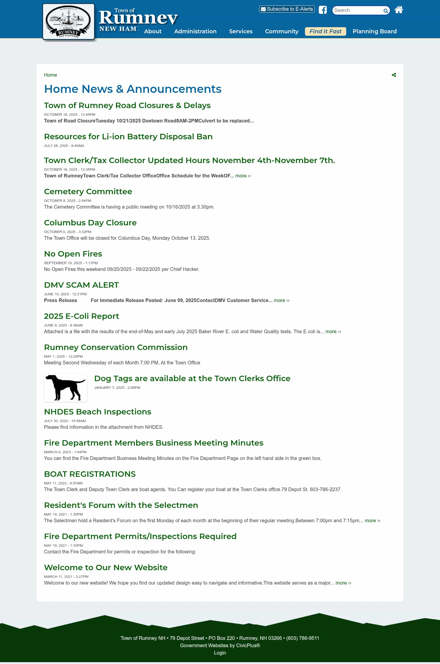 Latest website image capture