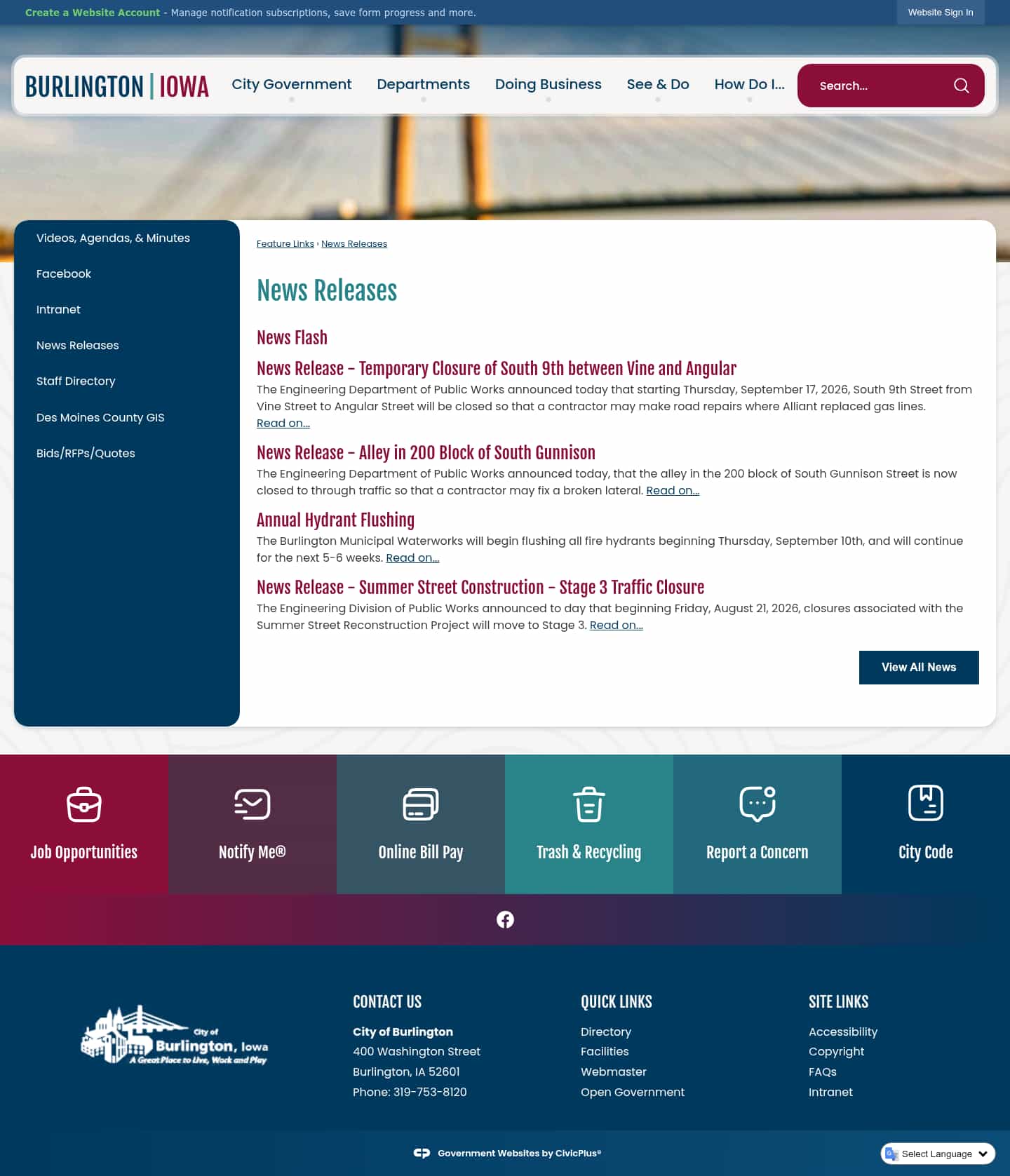 Latest website image capture