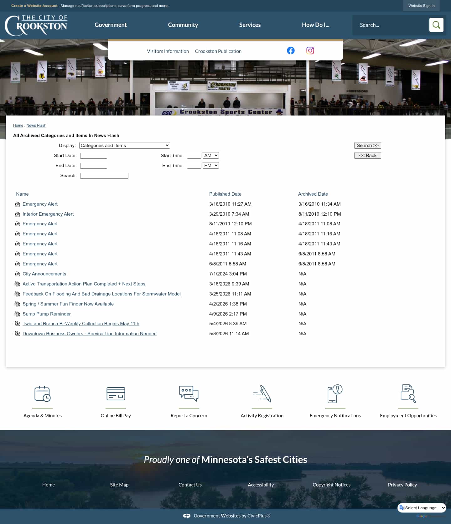 Latest website image capture