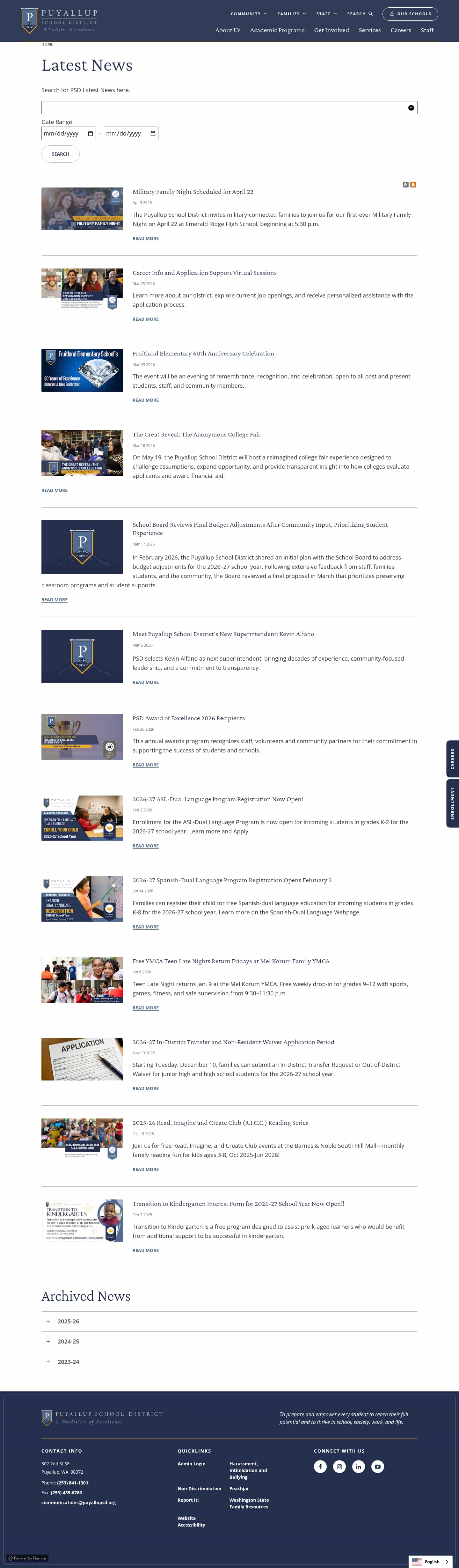 Latest website image capture