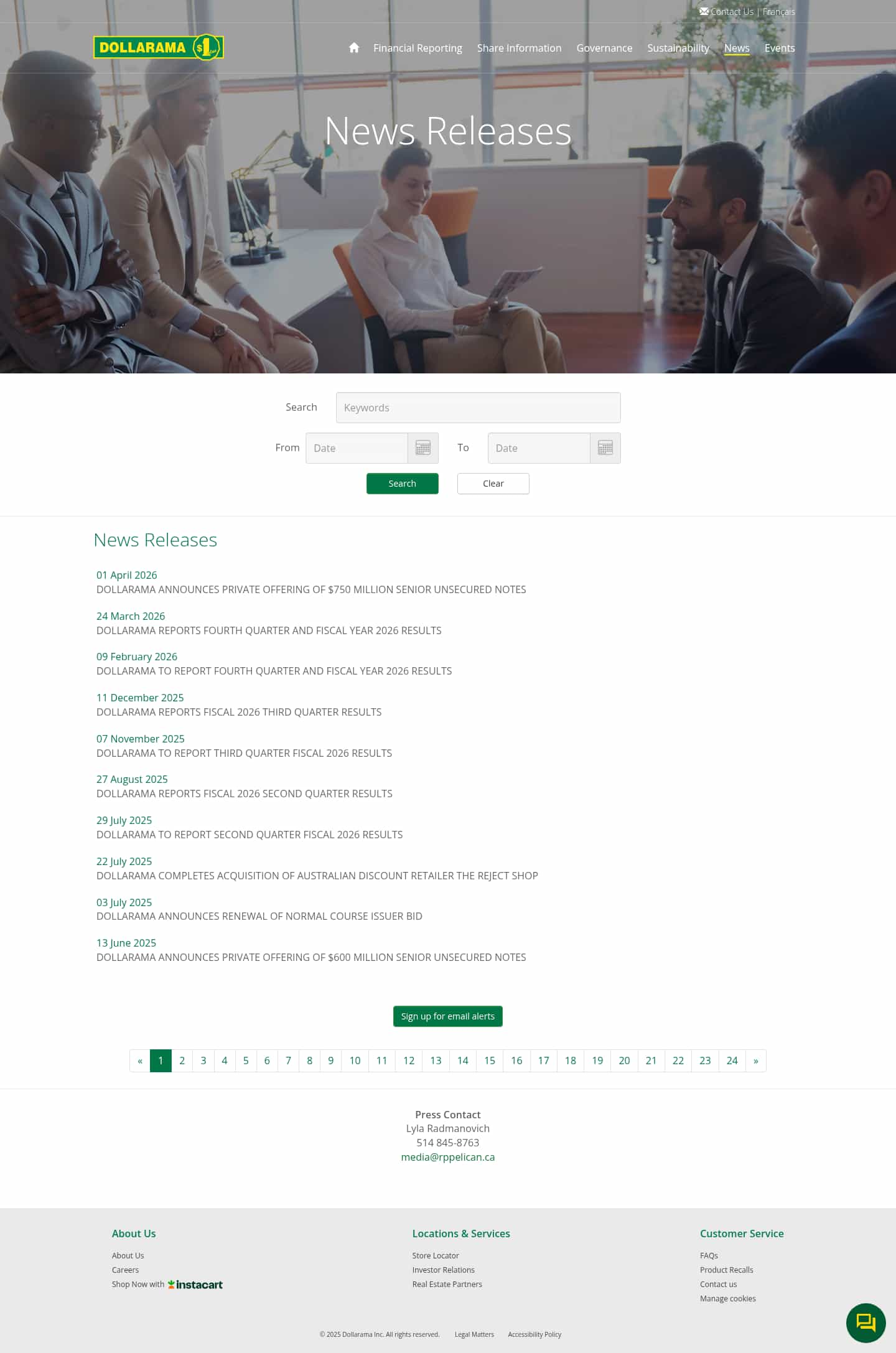 Latest website image capture