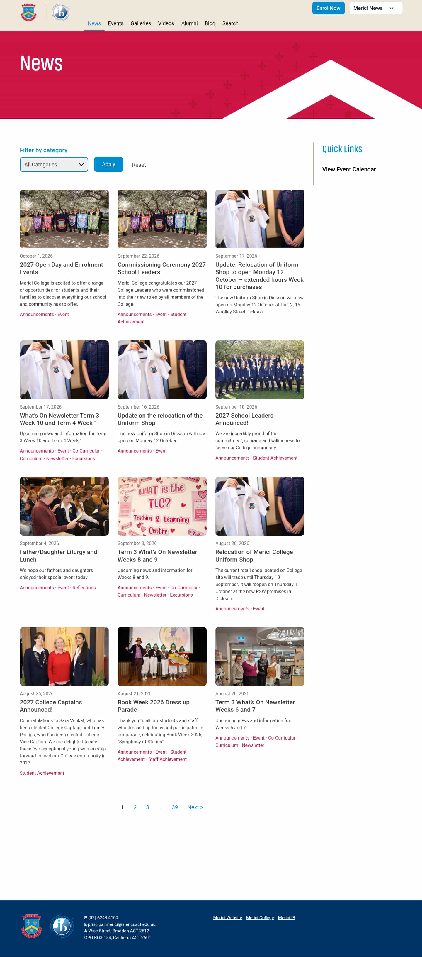 Latest website image capture