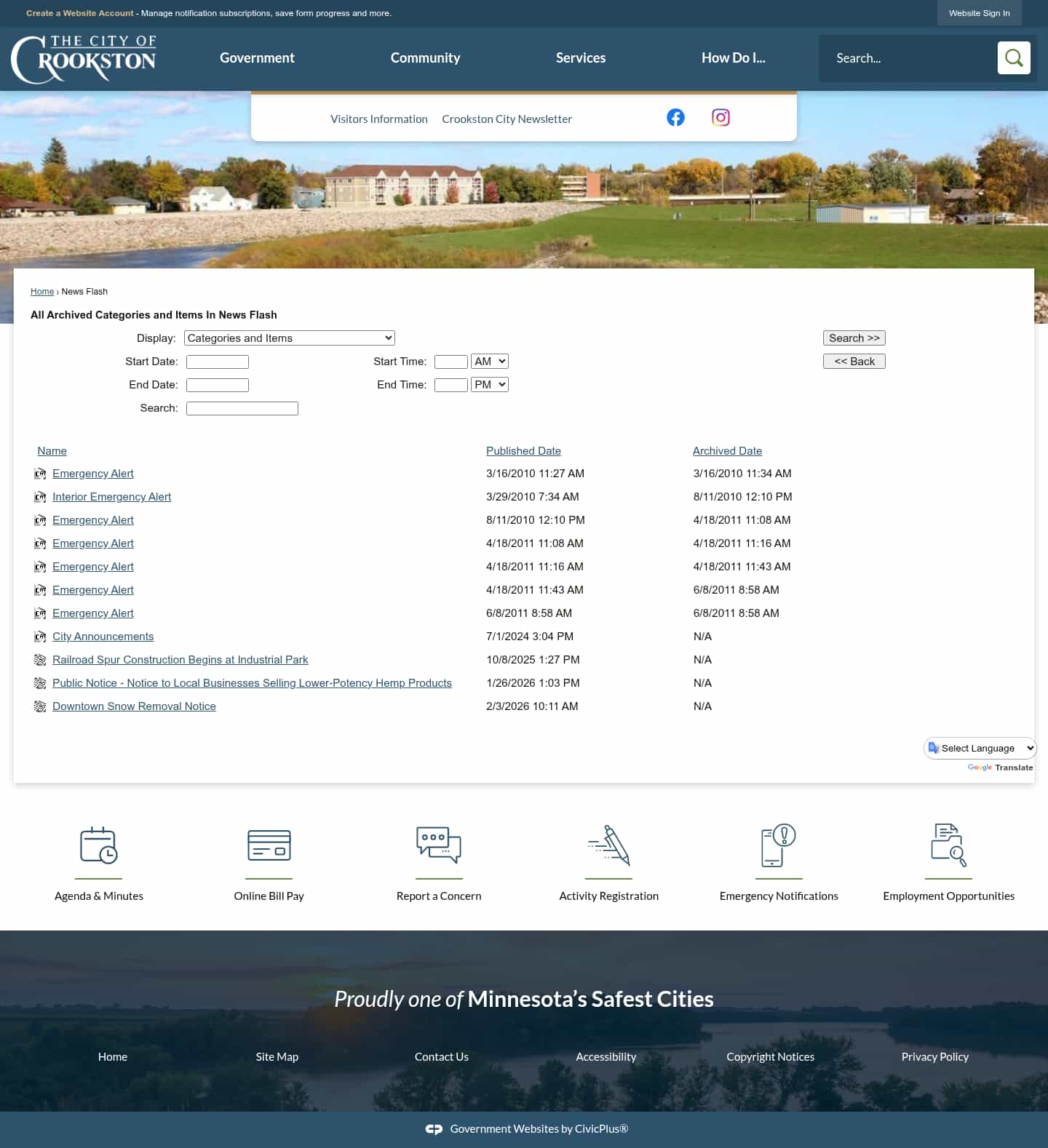Latest website image capture