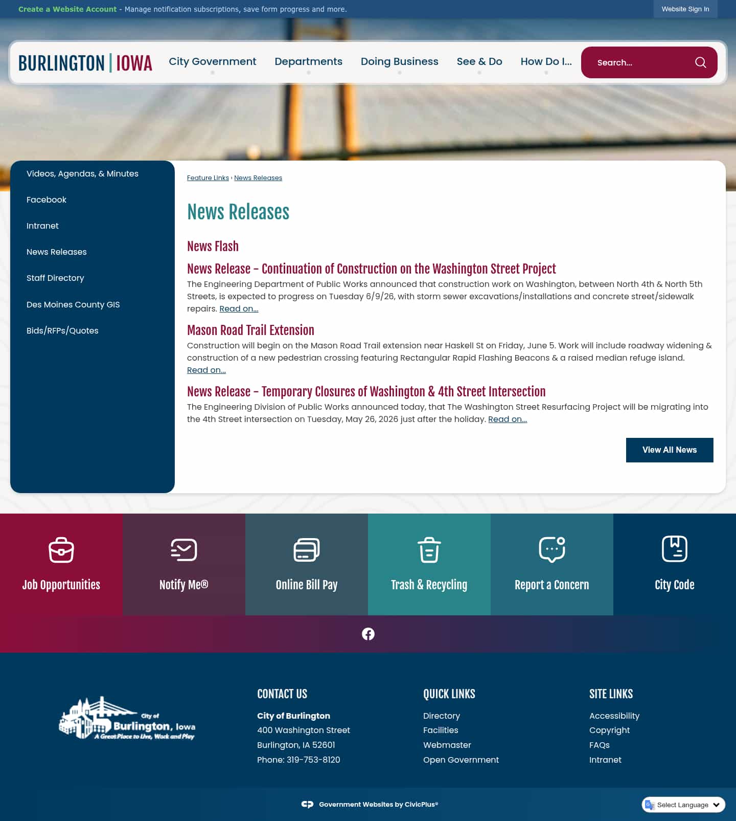 Latest website image capture