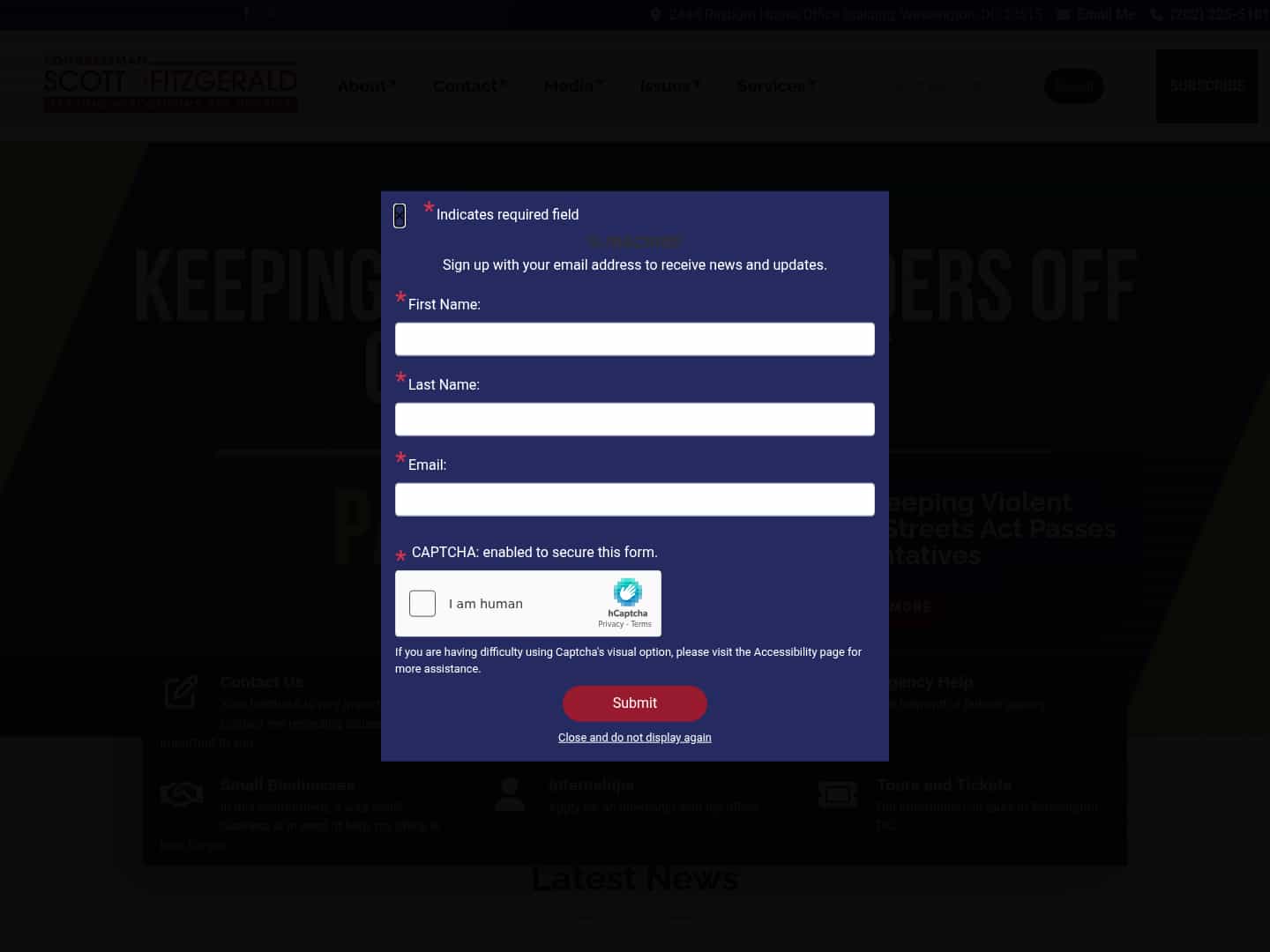 Latest website image capture