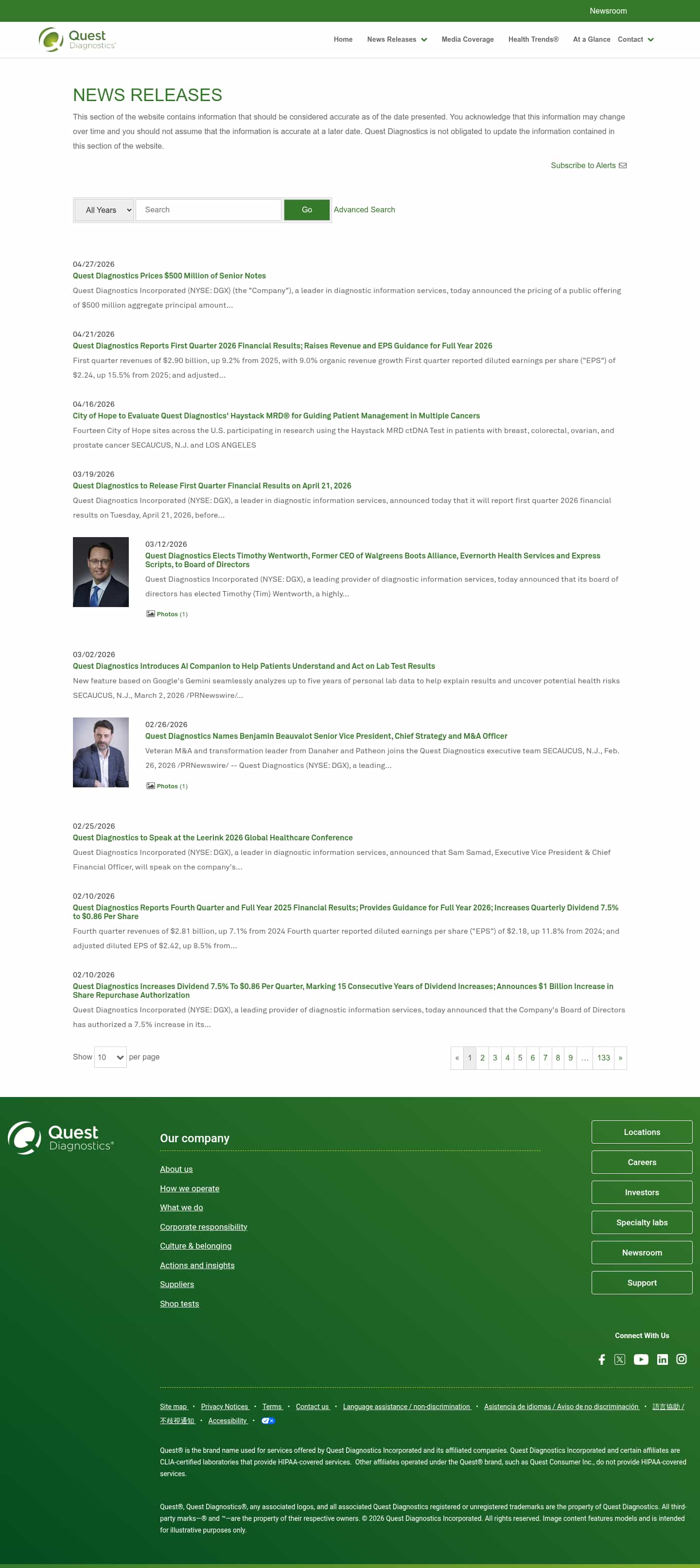 Latest website image capture