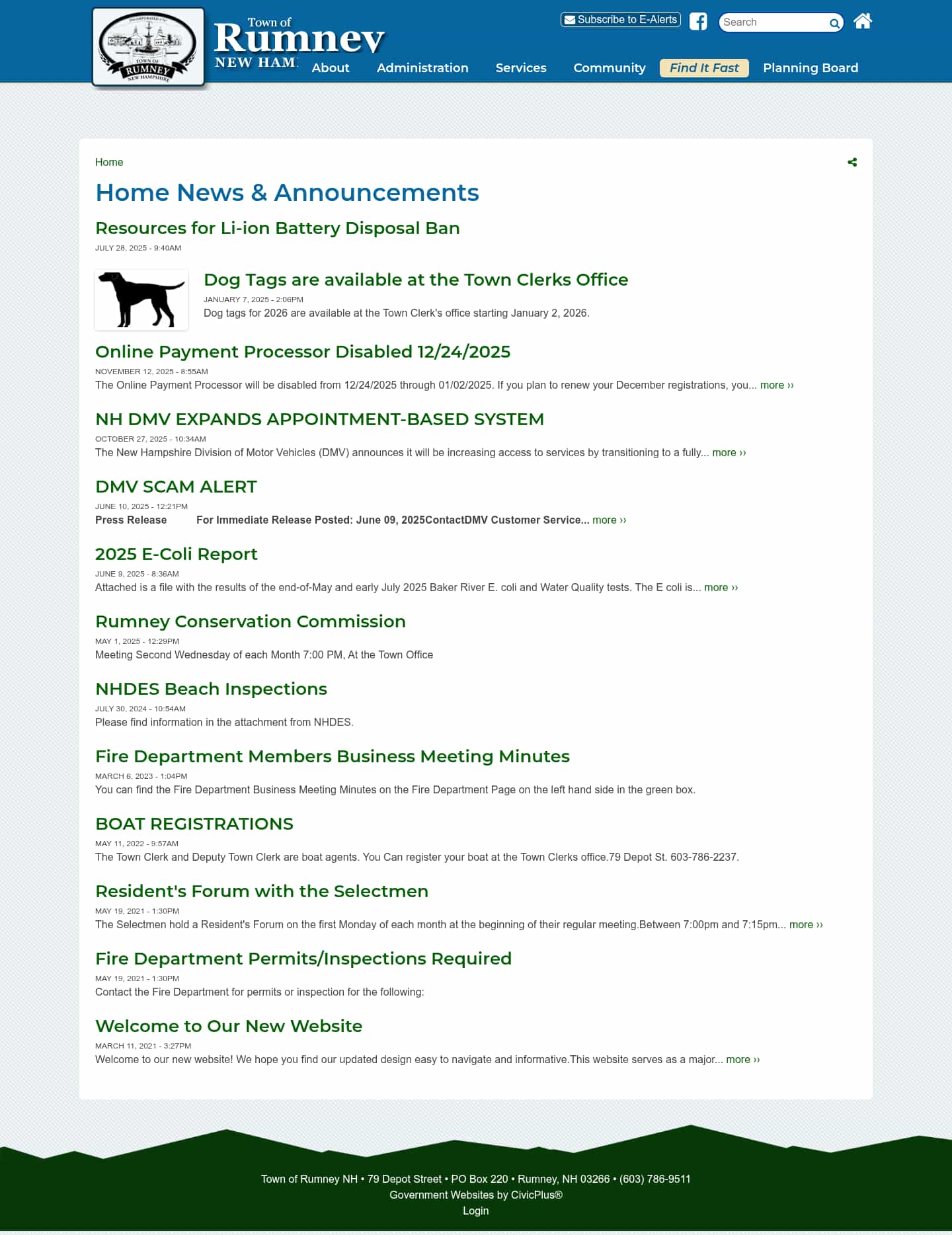 Latest website image capture