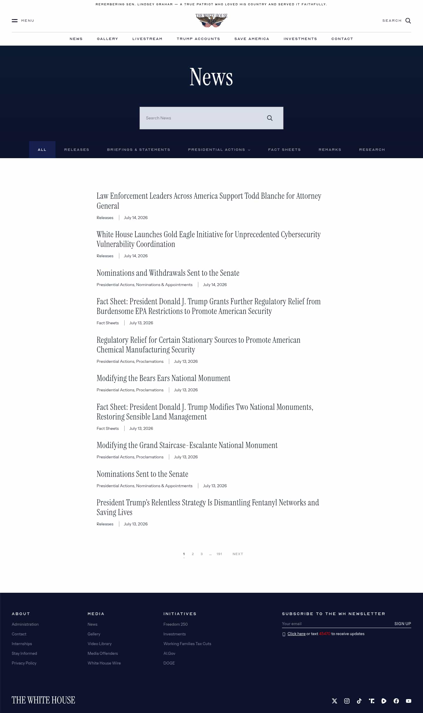 Latest website image capture