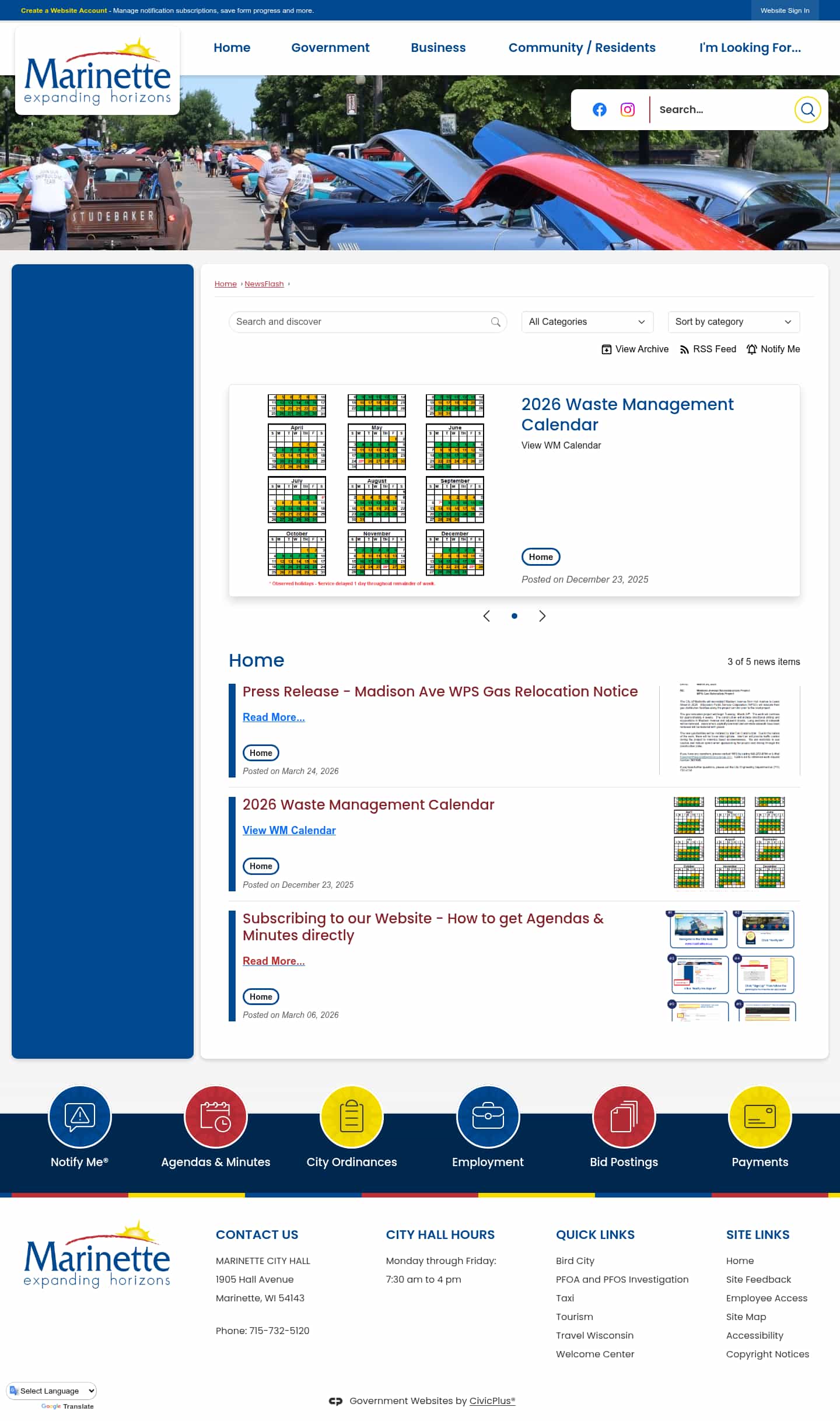 Latest website image capture