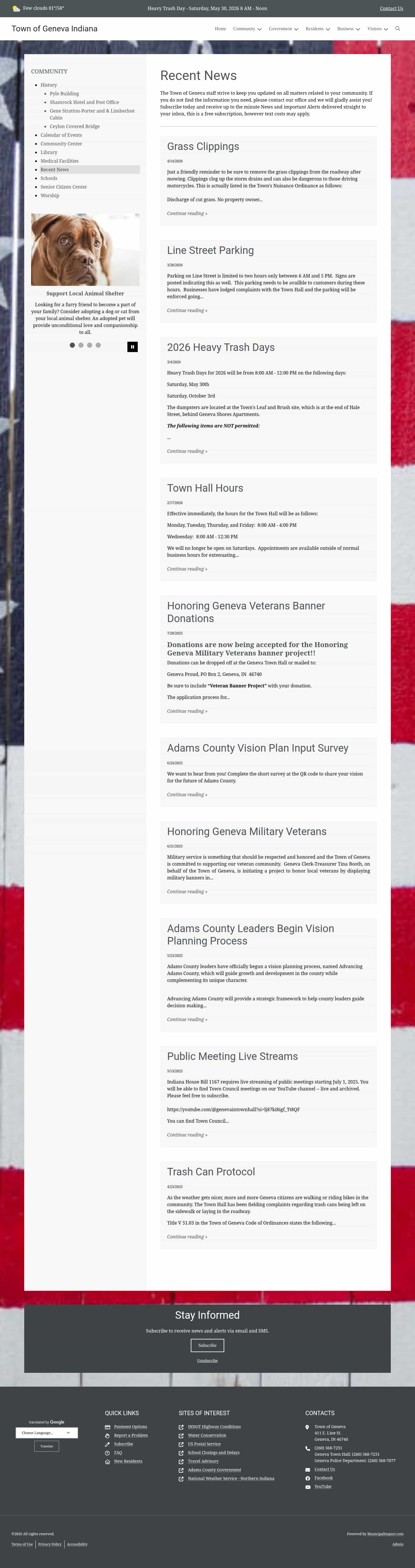 Latest website image capture