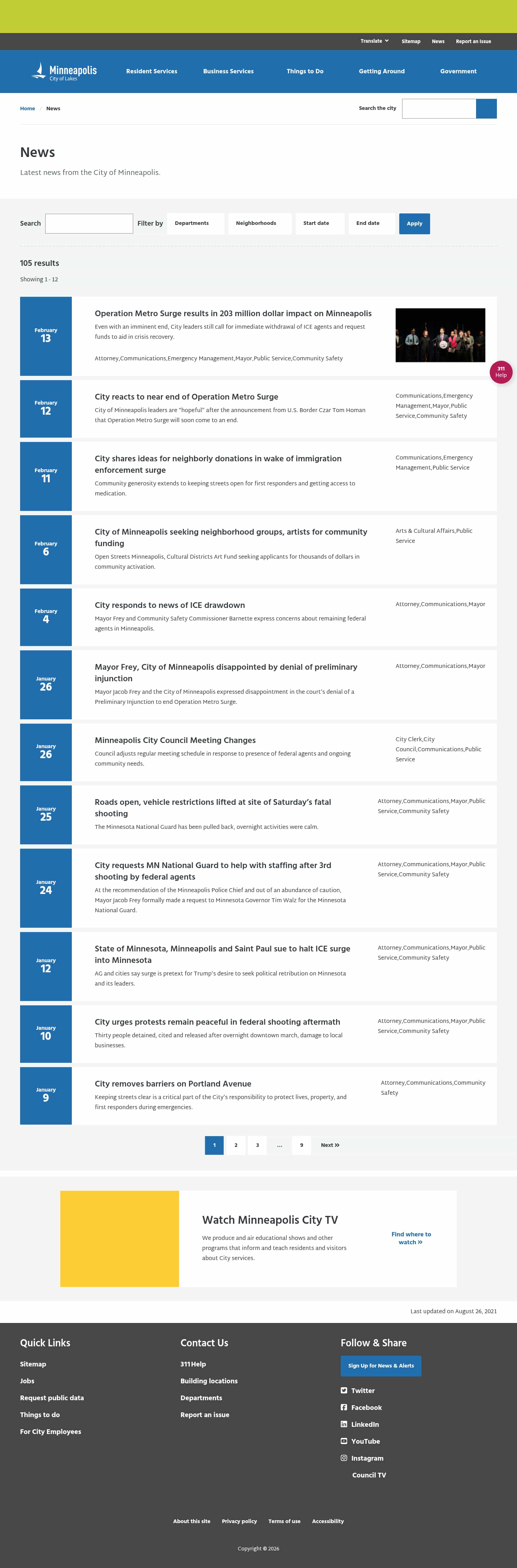 Latest website image capture