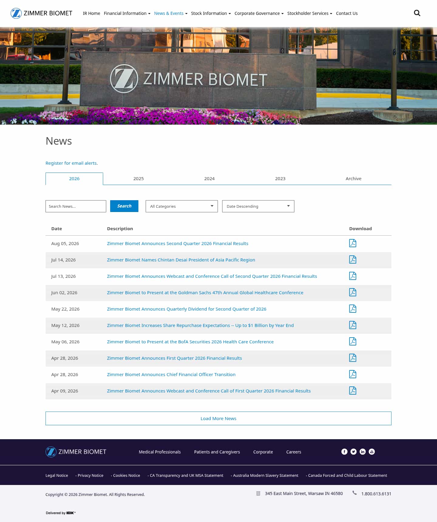 Latest website image capture