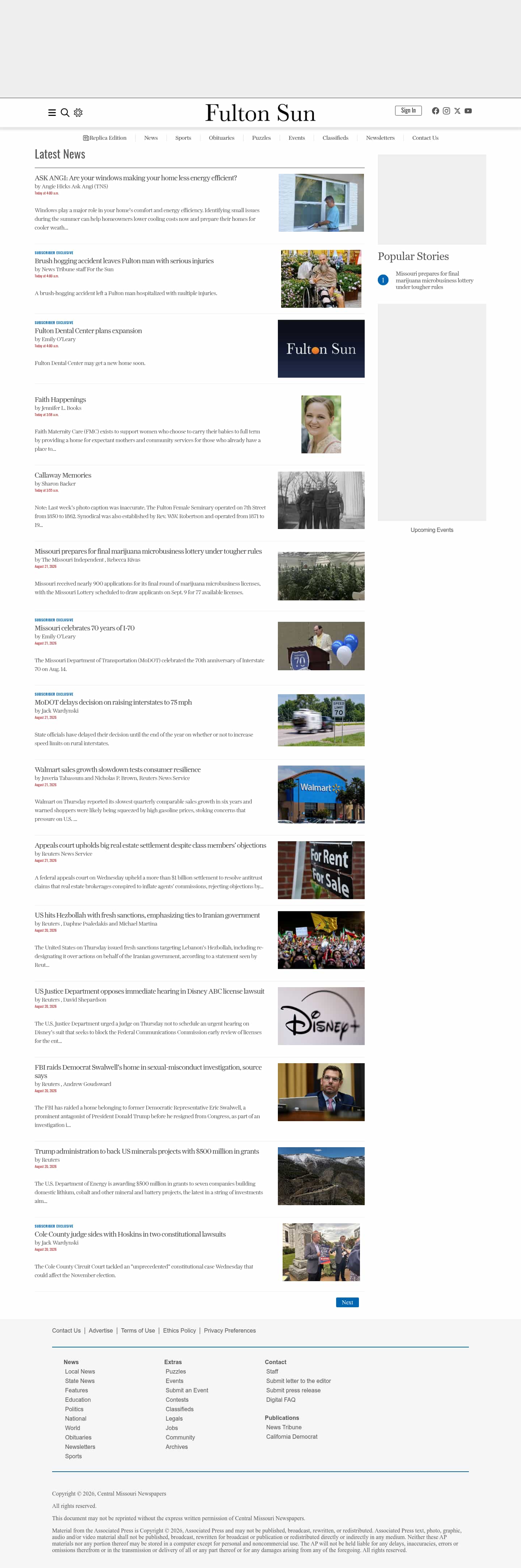 Latest website image capture