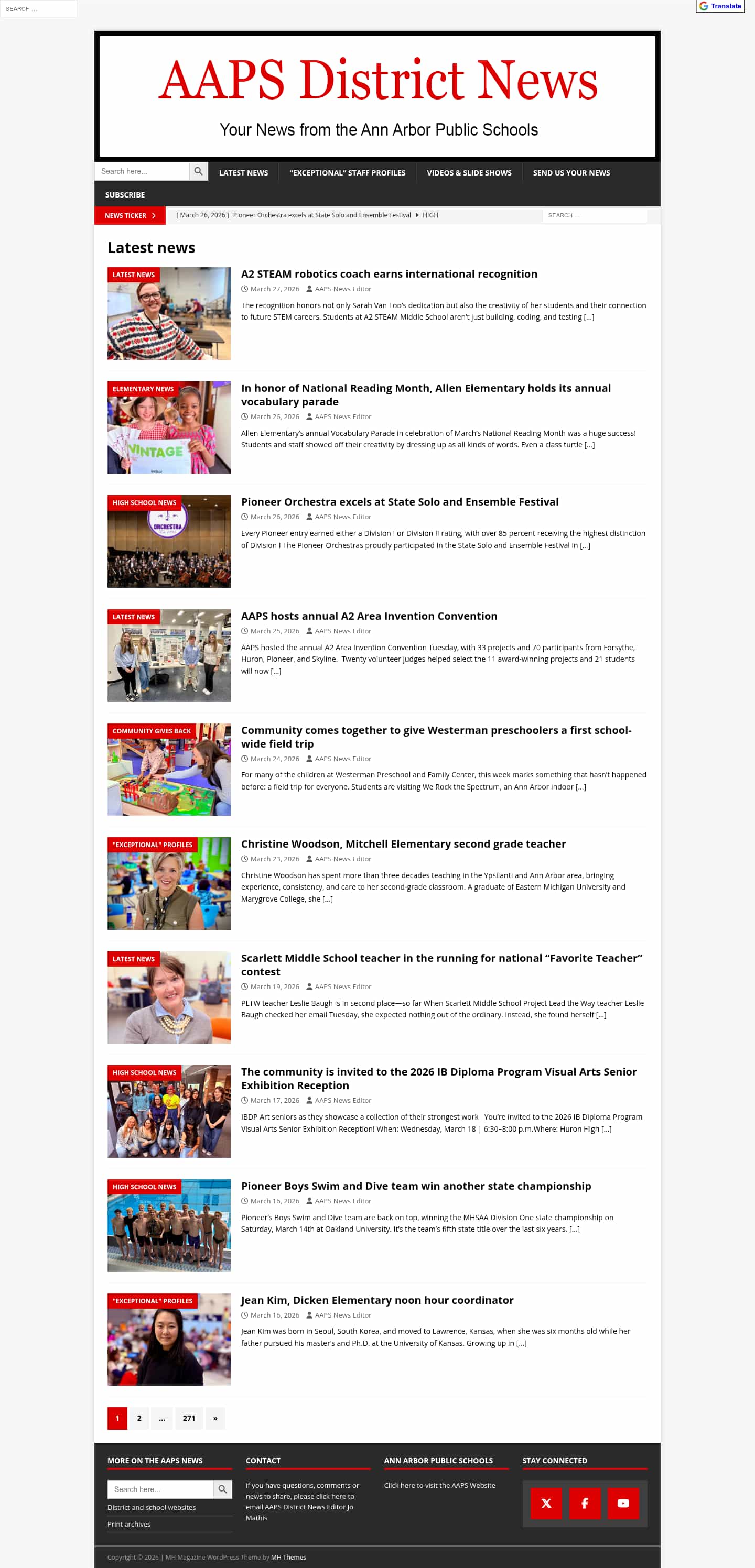 Latest website image capture