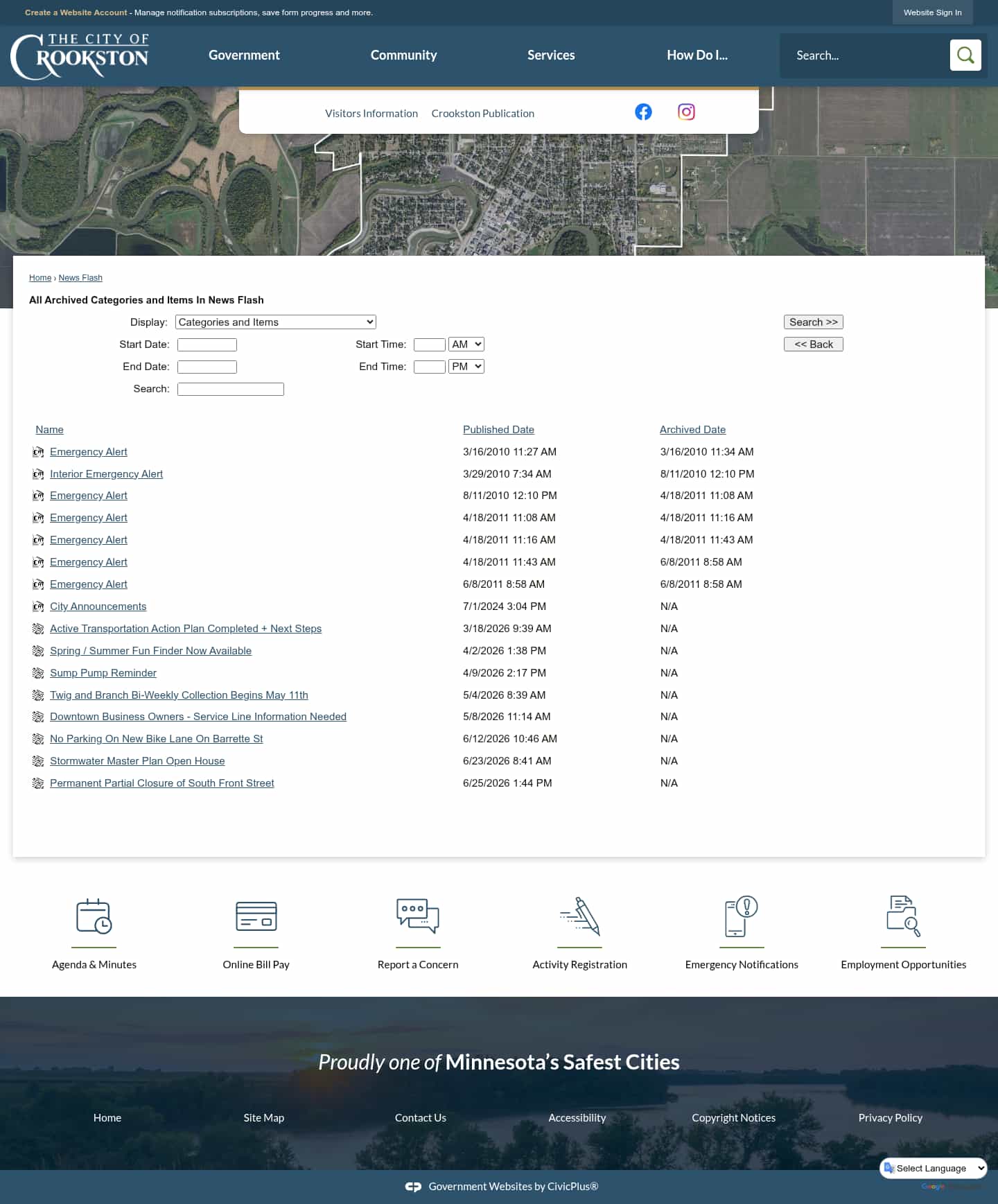 Latest website image capture