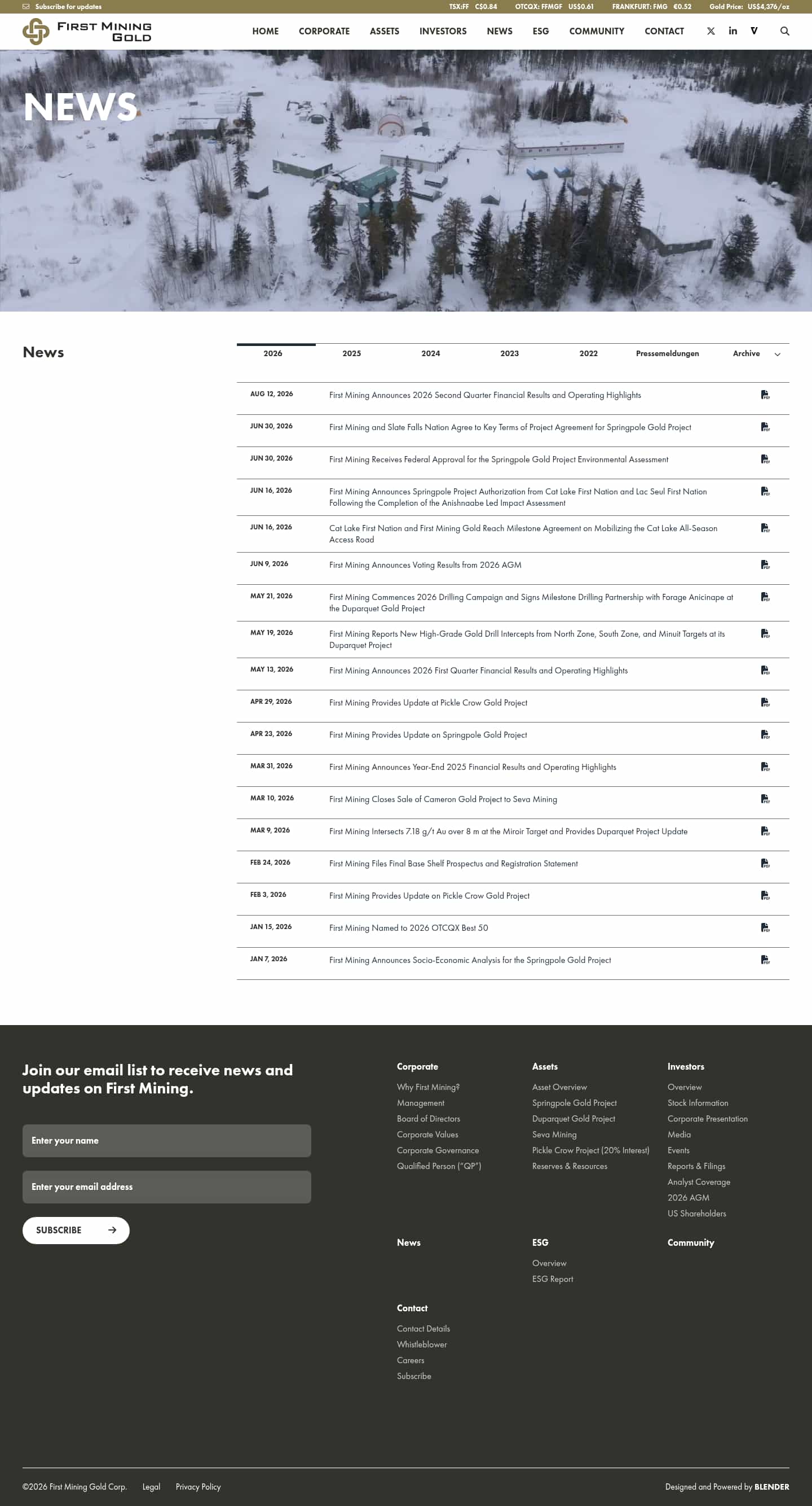 Latest website image capture