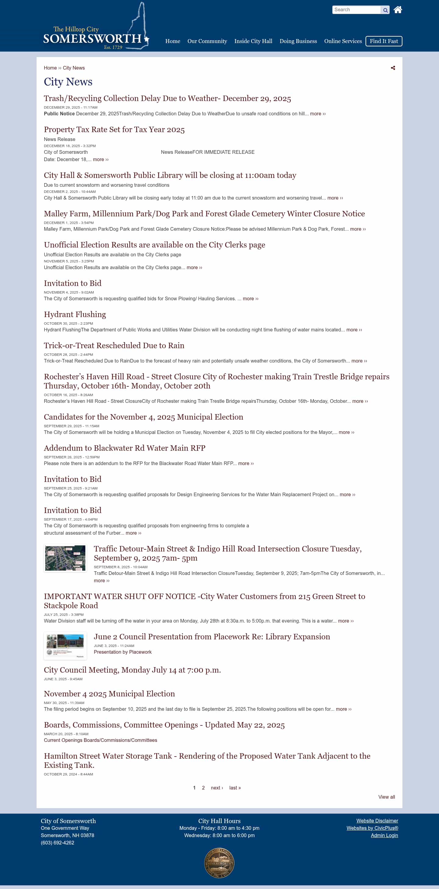 Latest website image capture