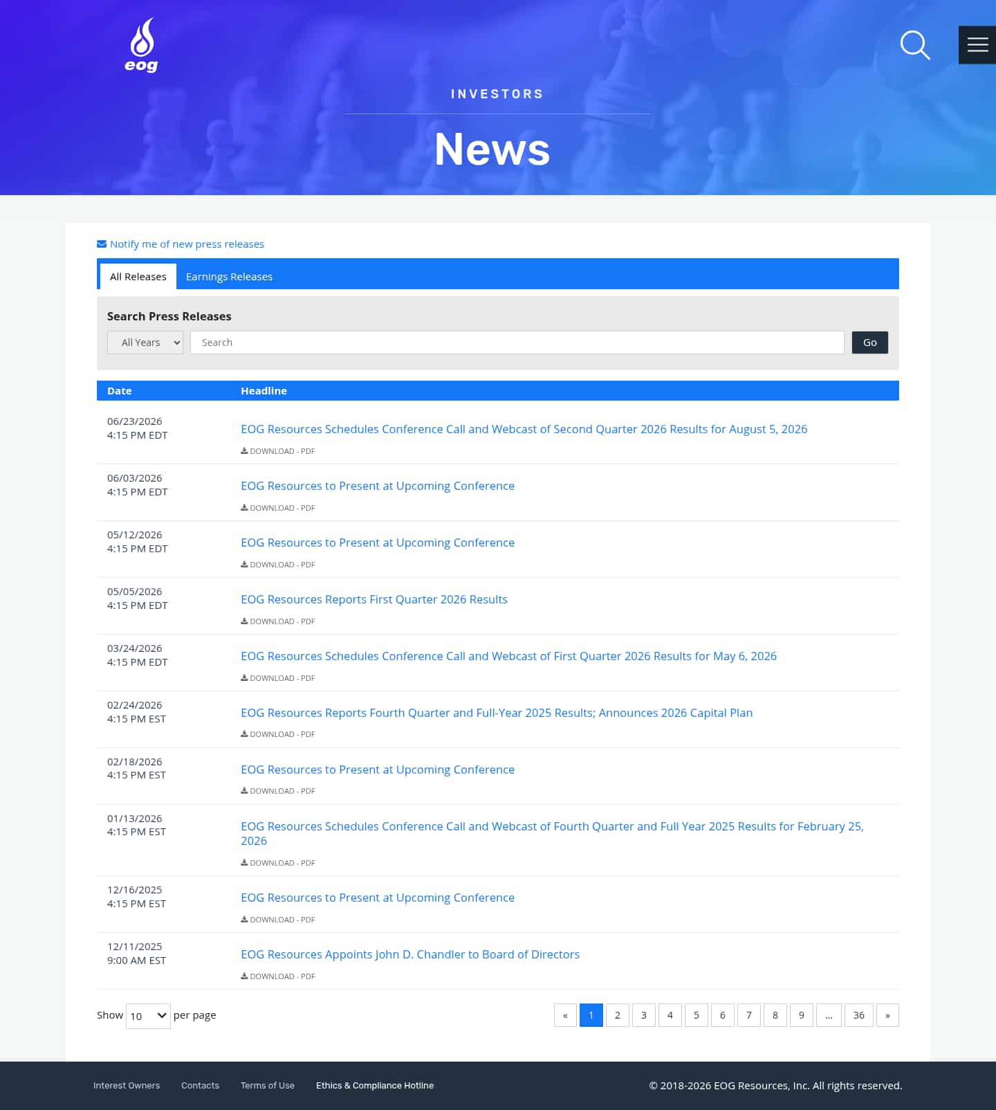 Latest website image capture