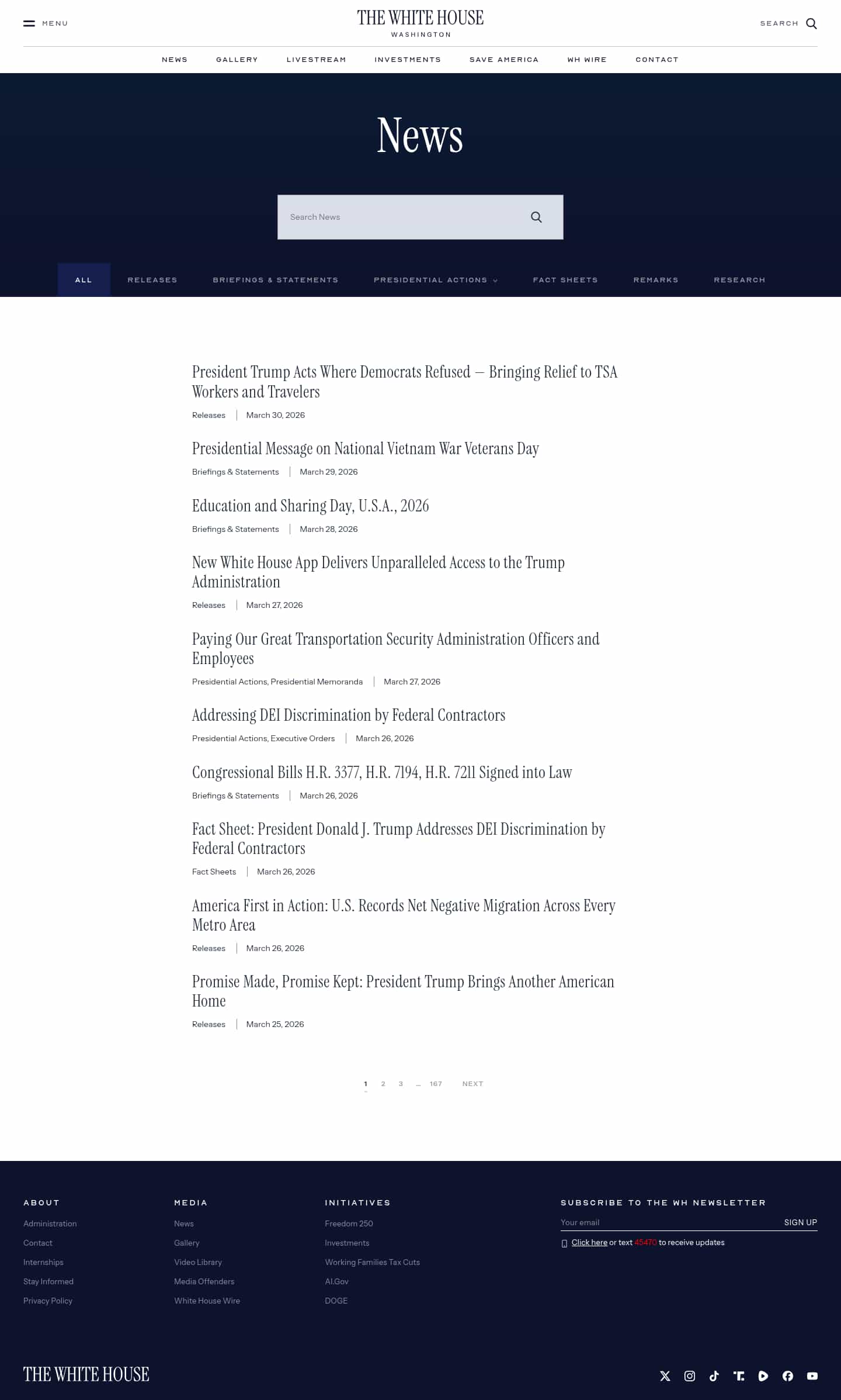 Latest website image capture