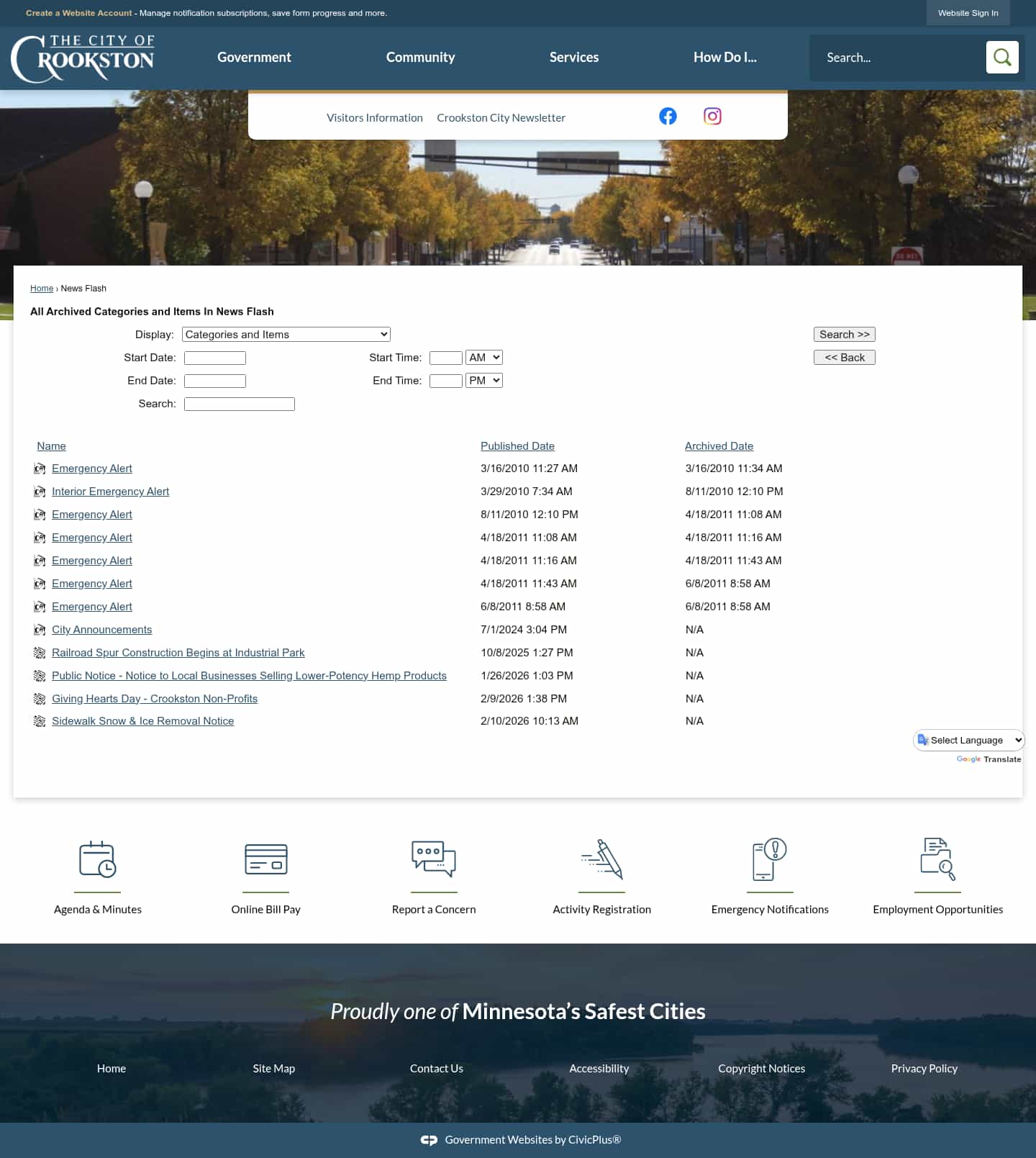 Latest website image capture