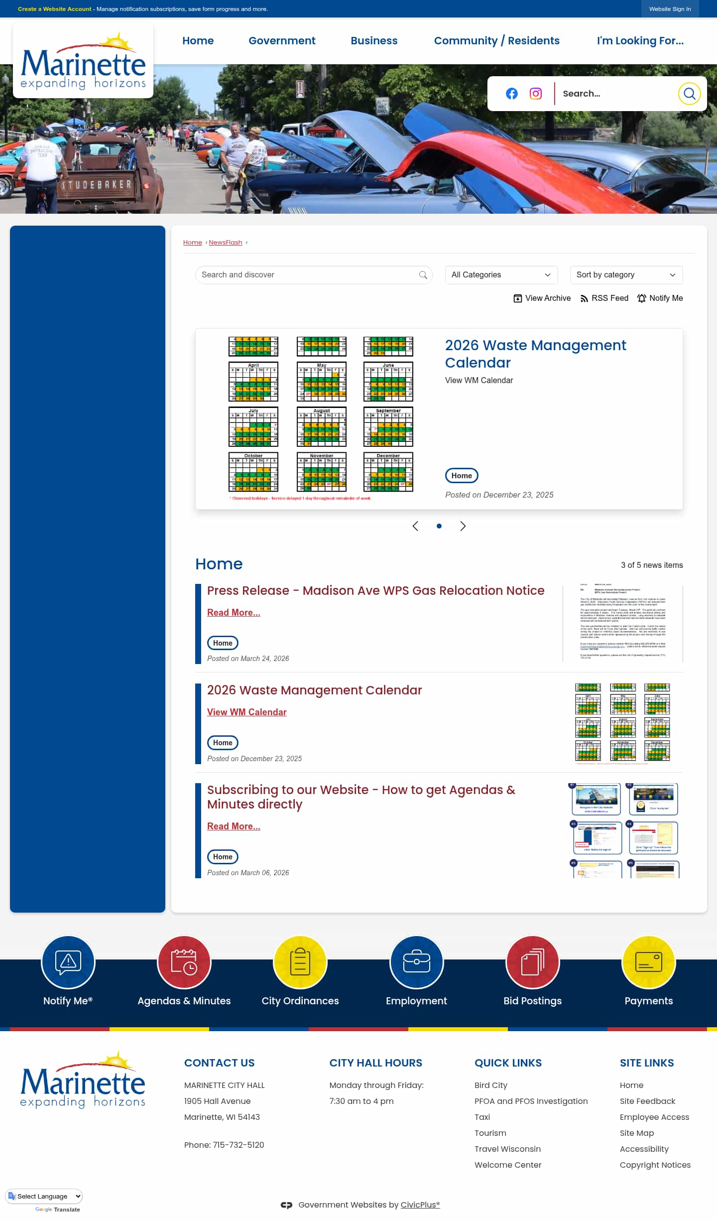 Latest website image capture