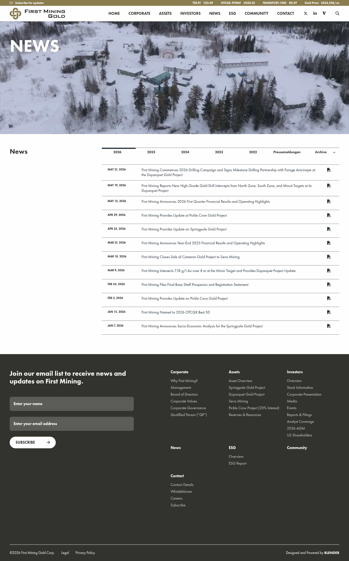 Latest website image capture