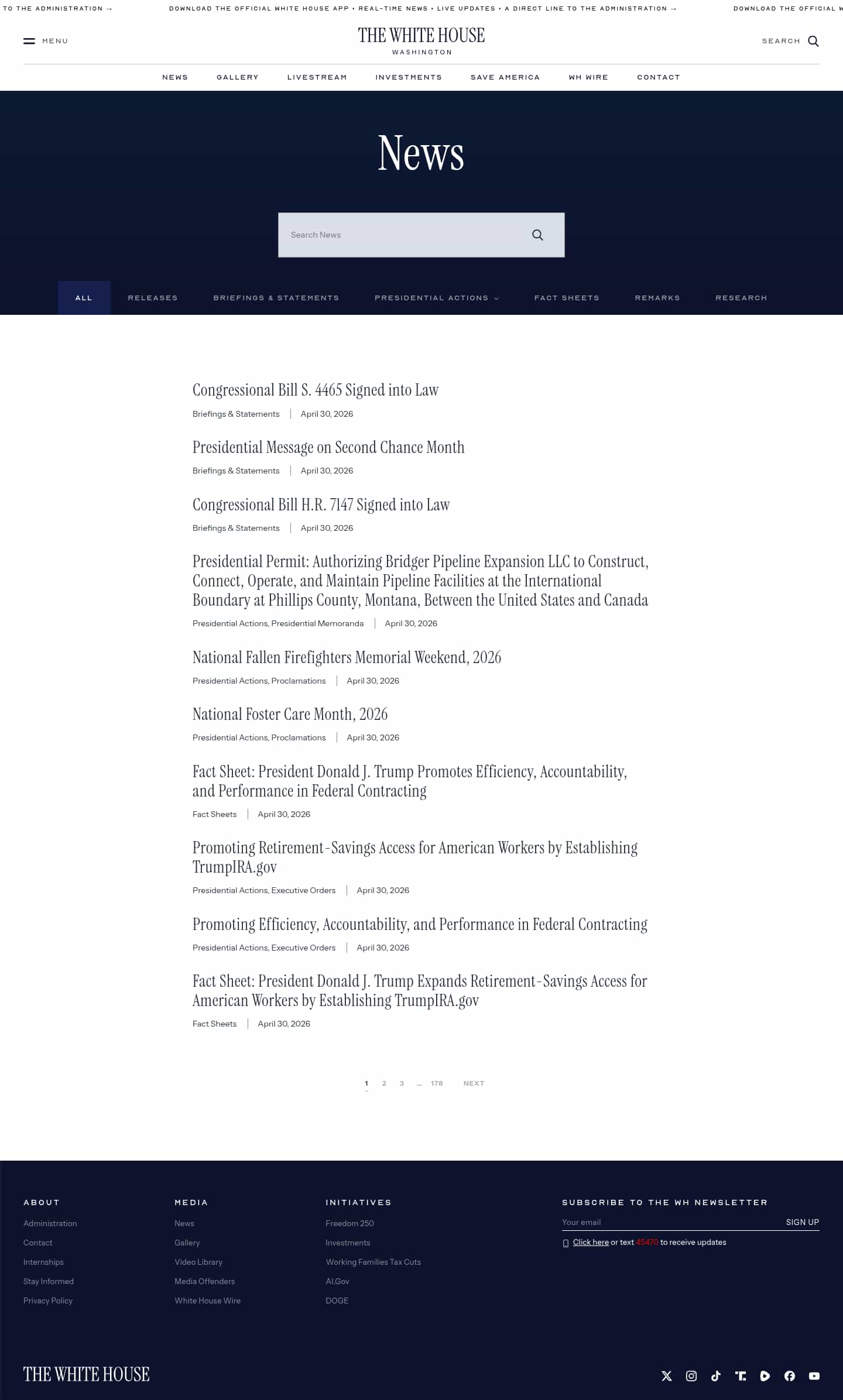 Latest website image capture