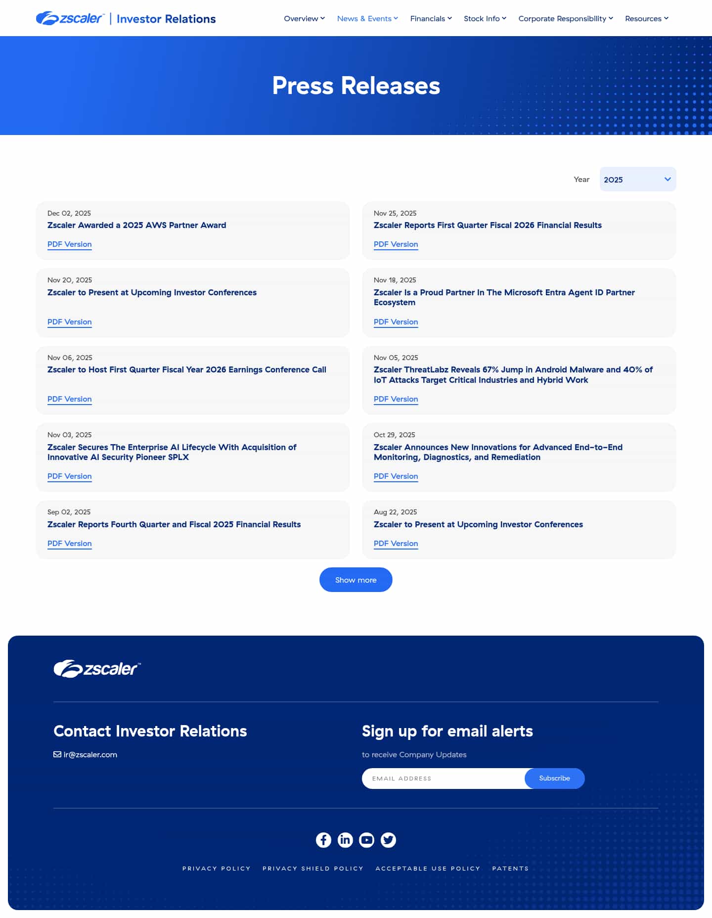 Latest website image capture