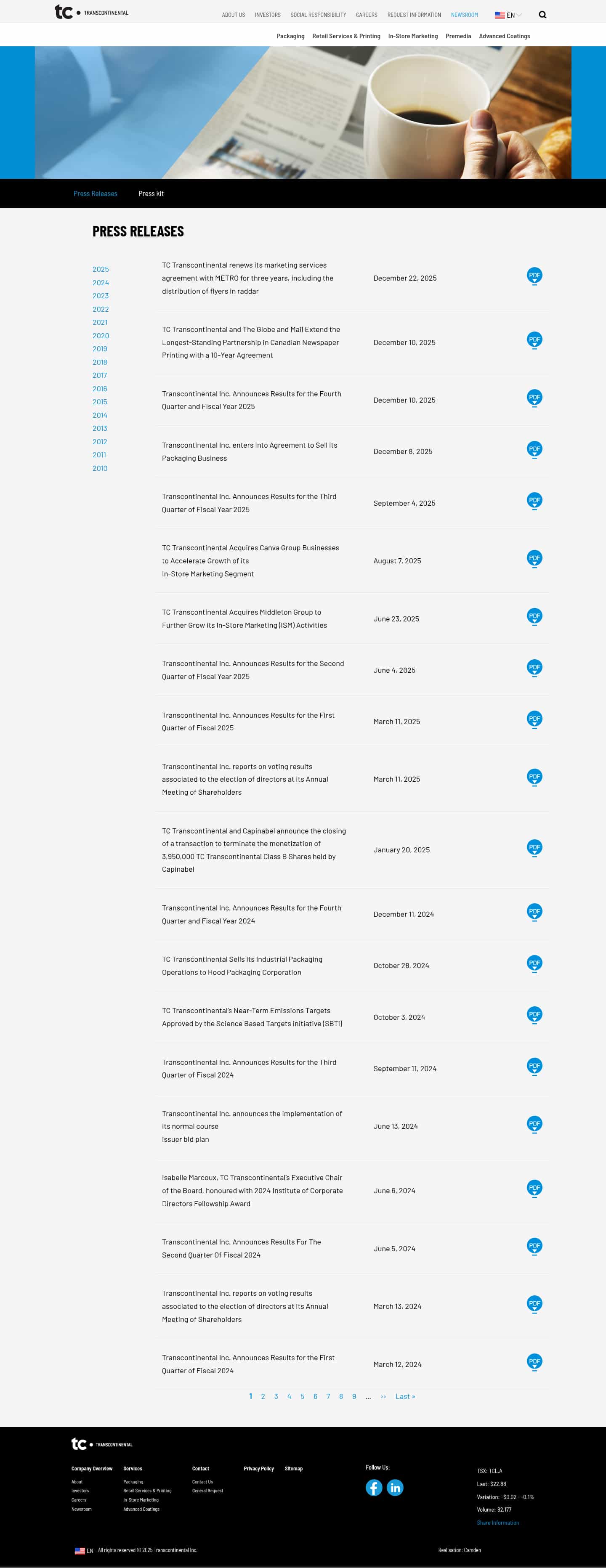 Latest website image capture