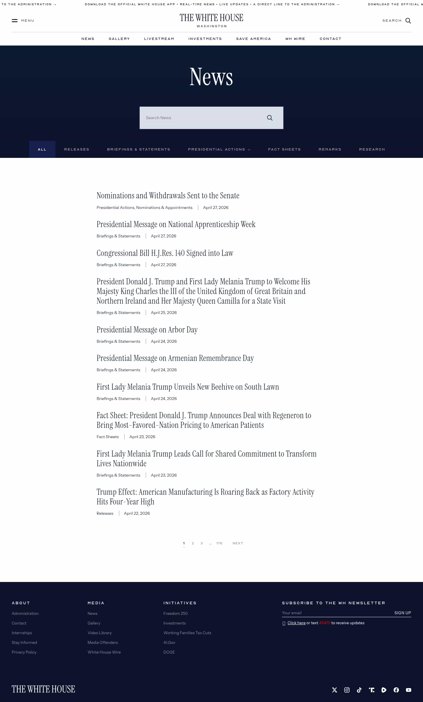 Latest website image capture