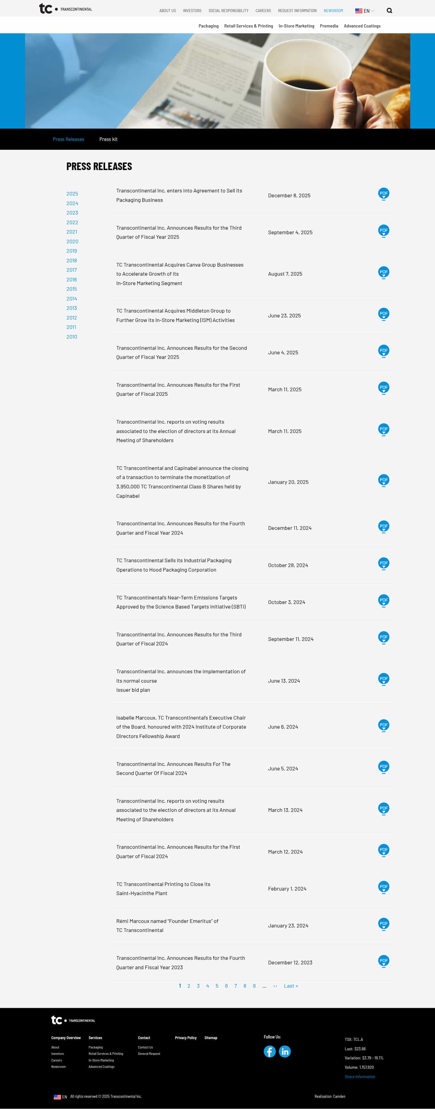 Latest website image capture