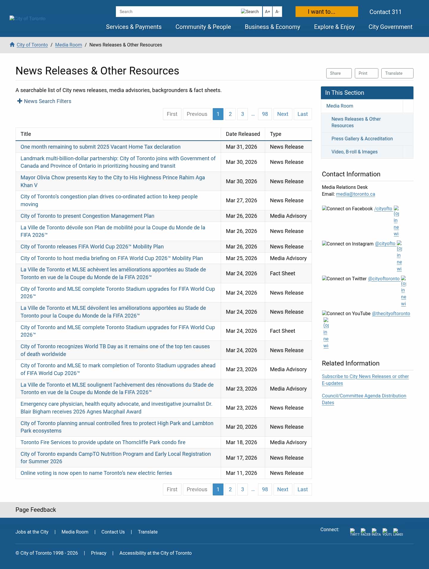 Latest website image capture