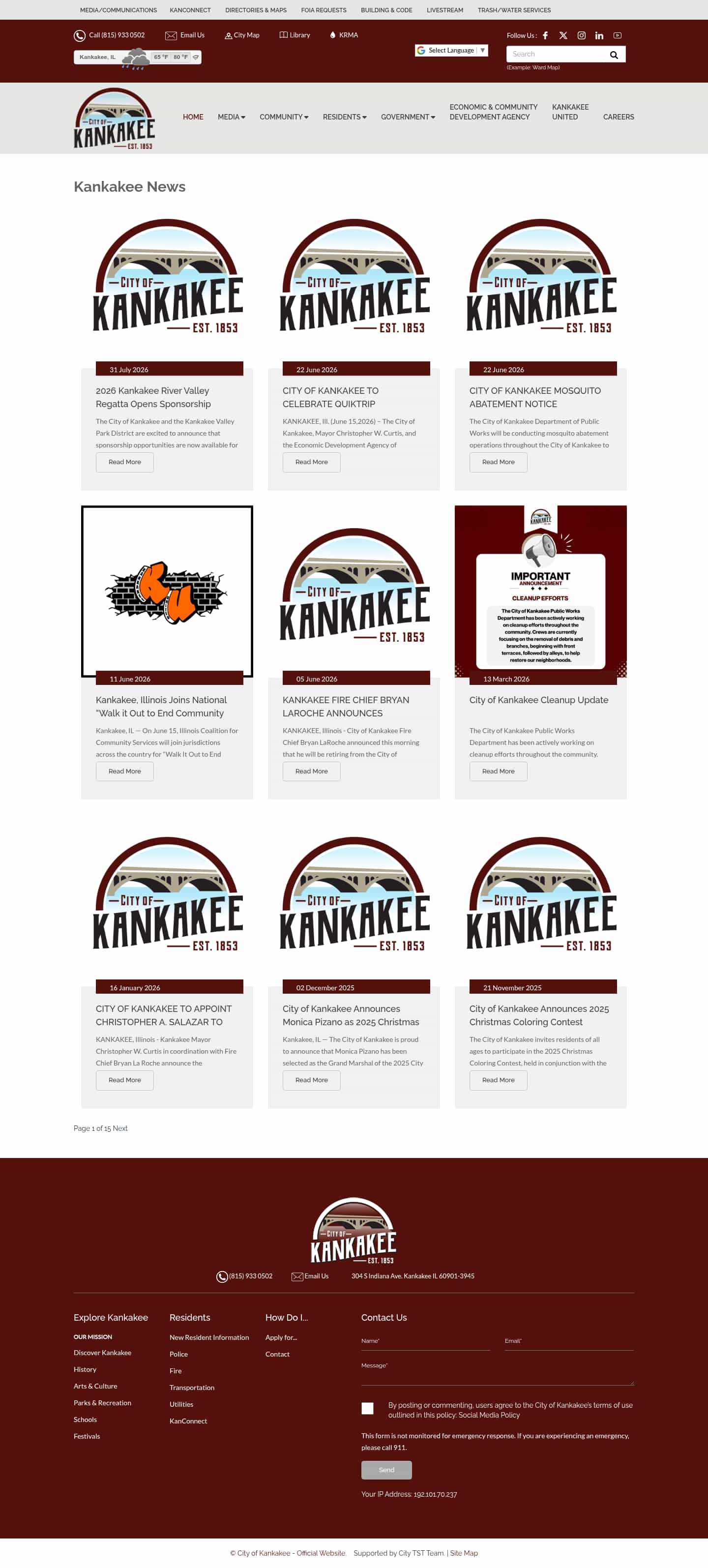 Latest website image capture
