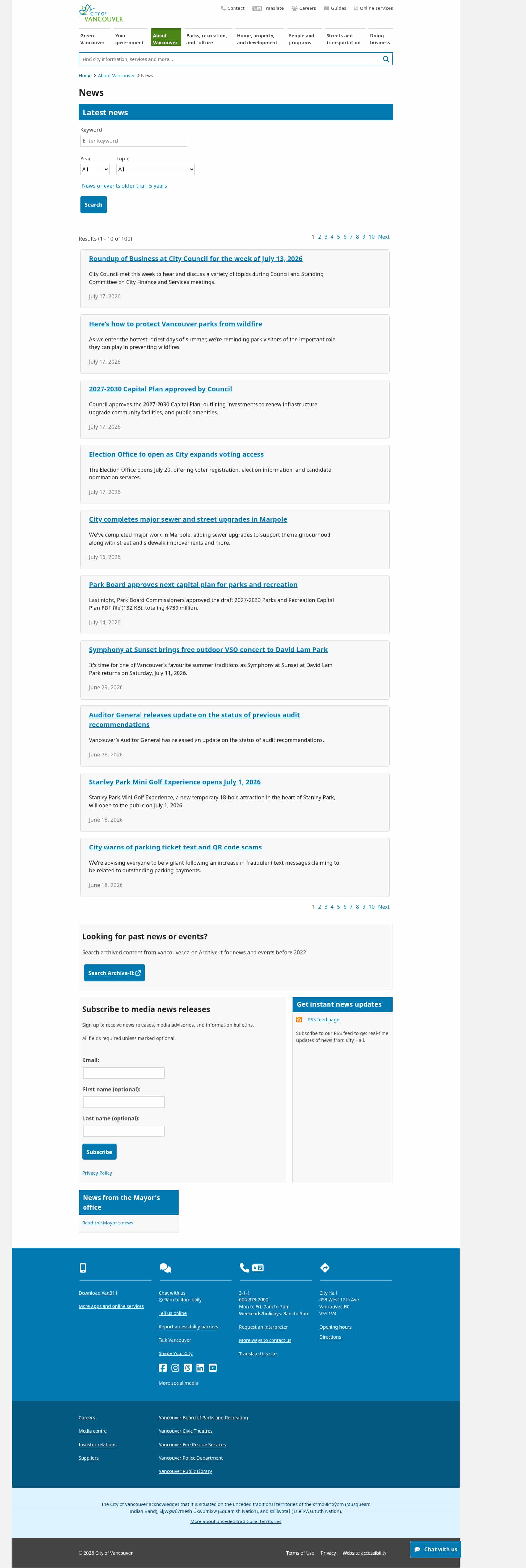 Latest website image capture