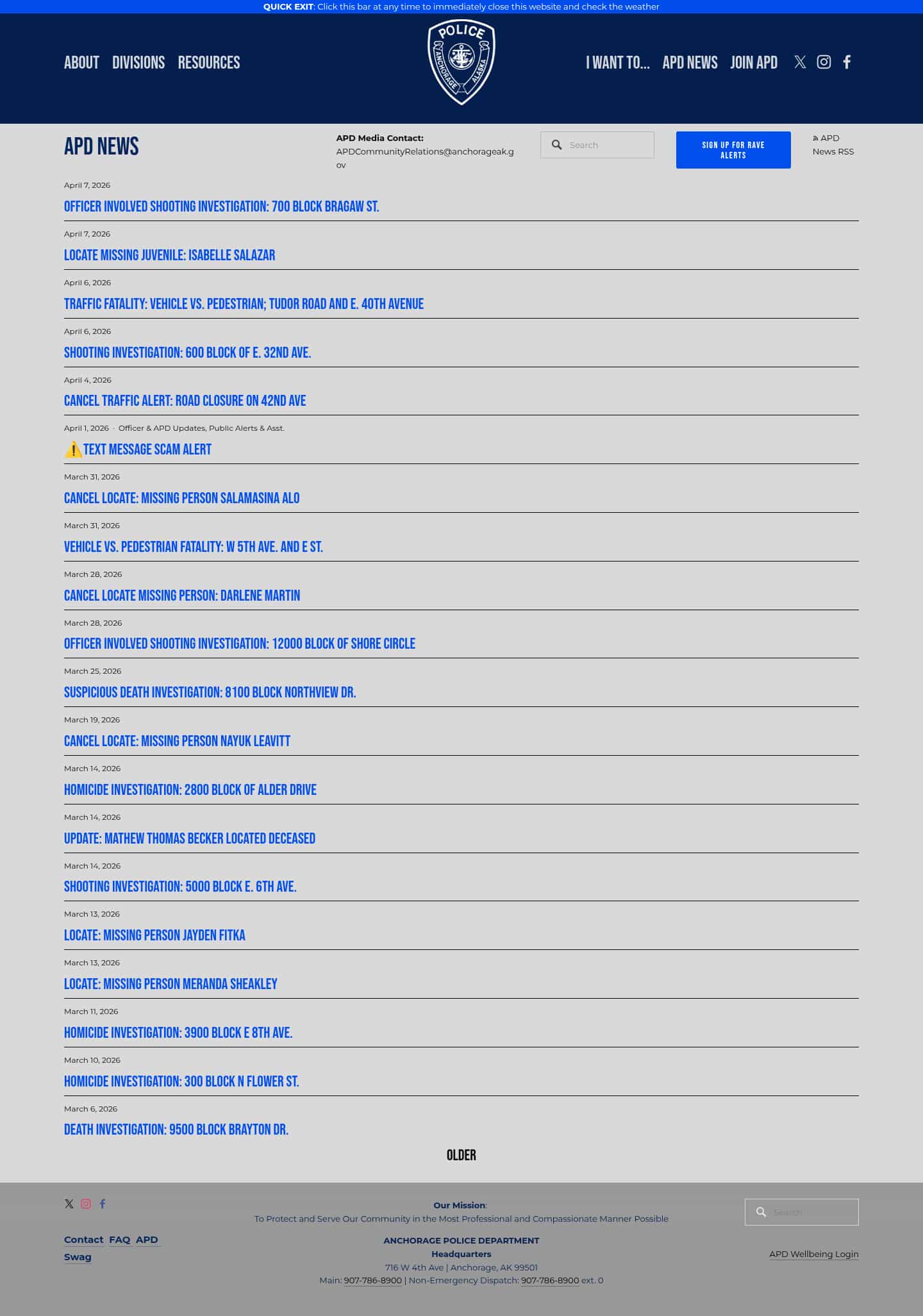 Latest website image capture