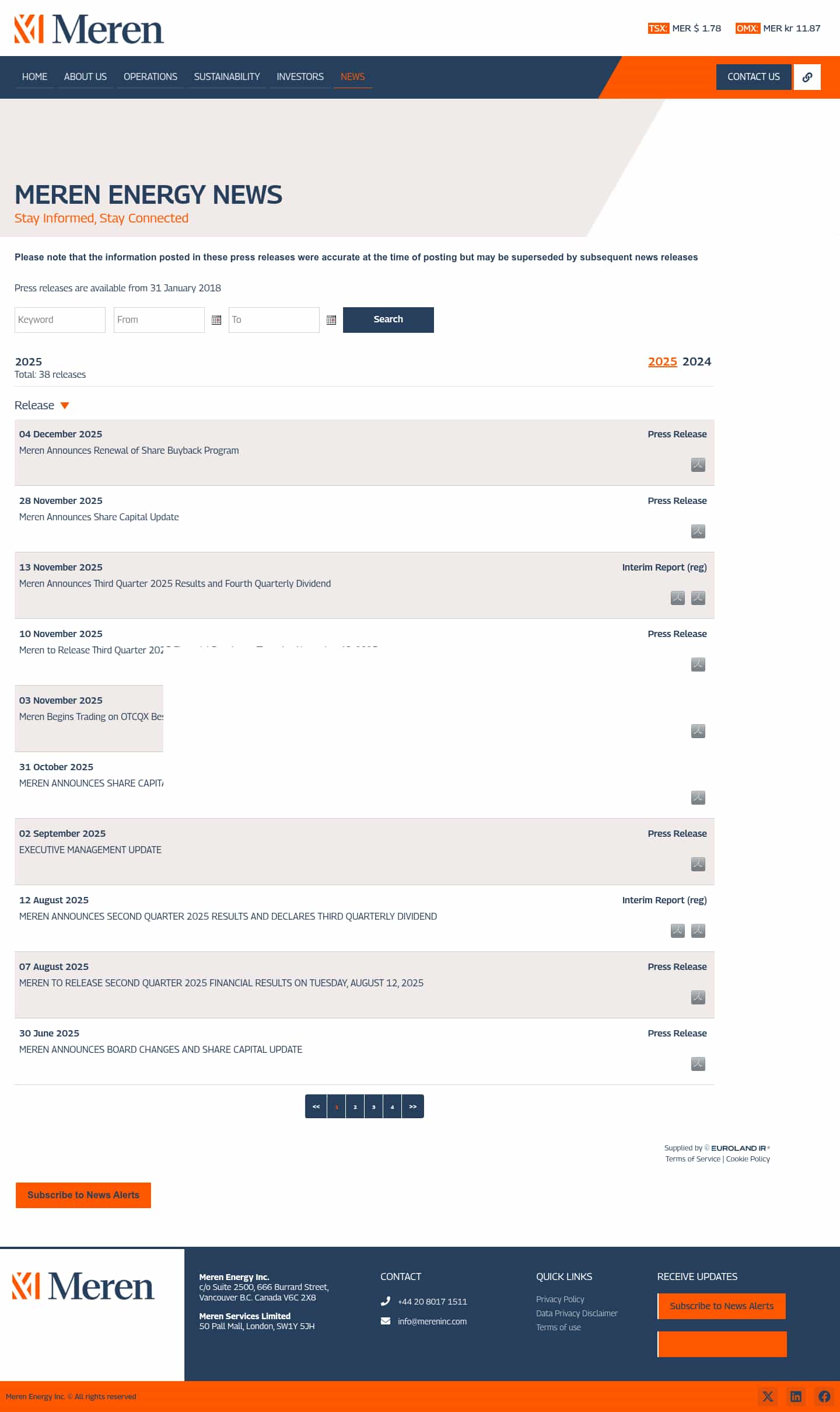 Latest website image capture
