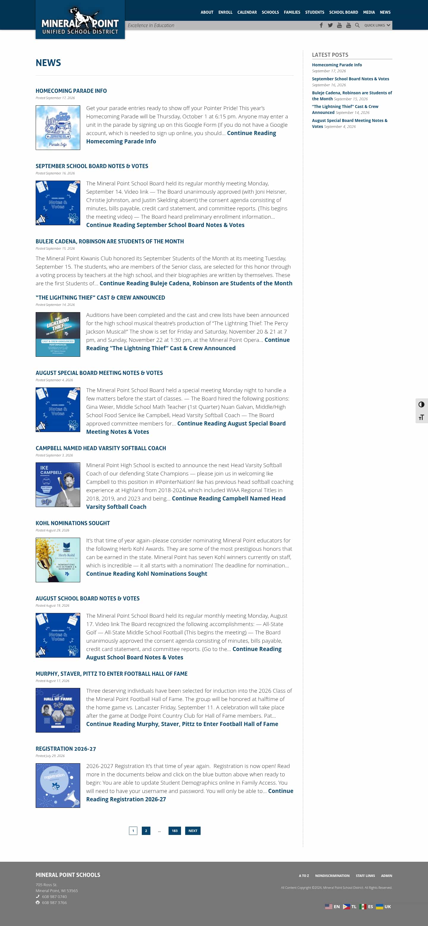 Latest website image capture