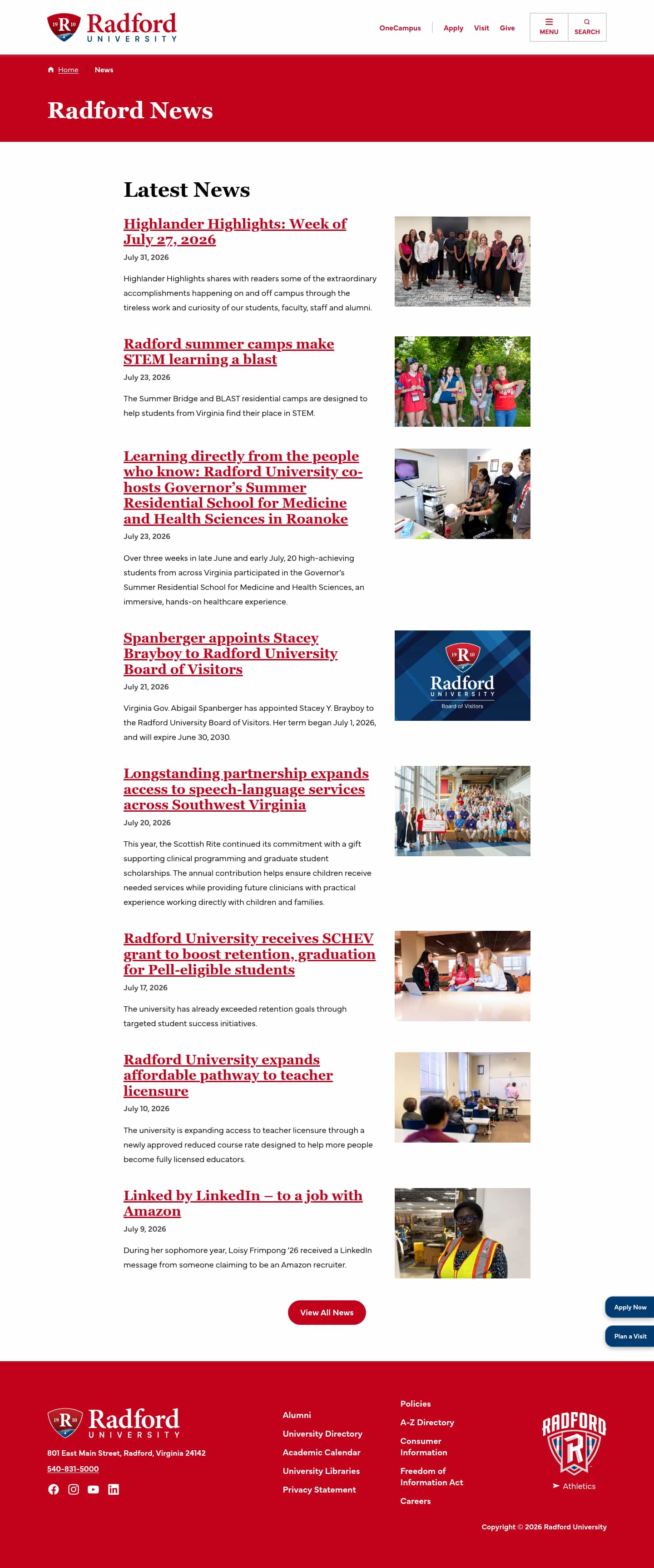 Latest website image capture