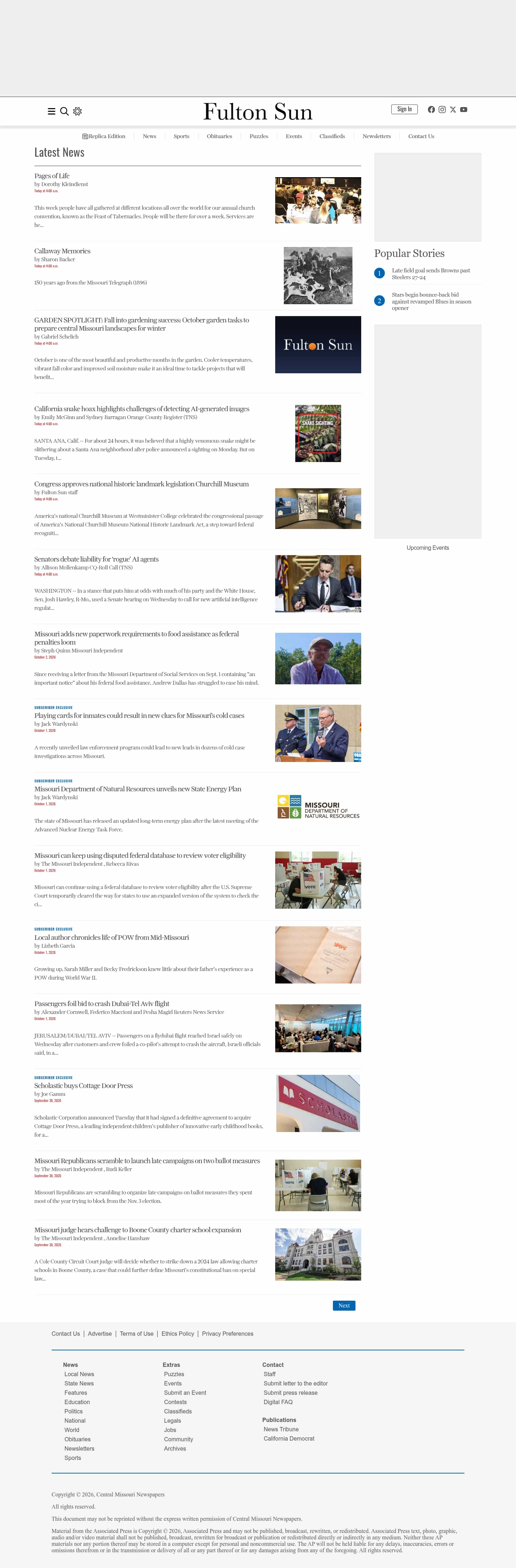 Latest website image capture