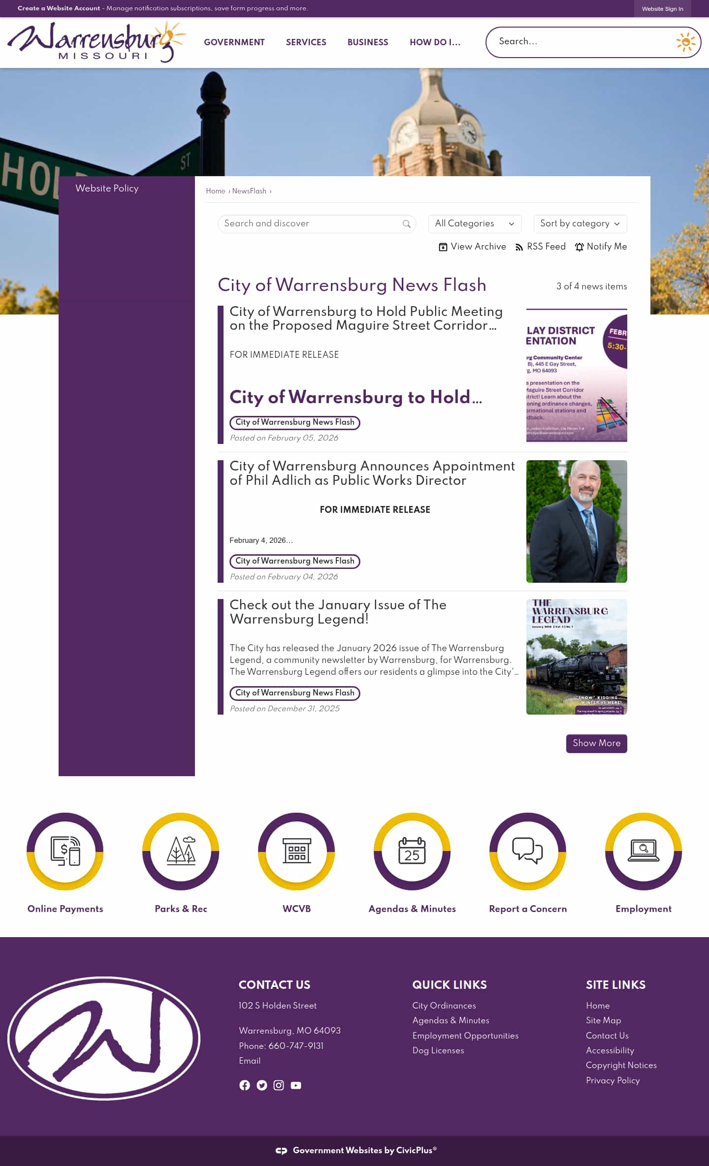 Latest website image capture