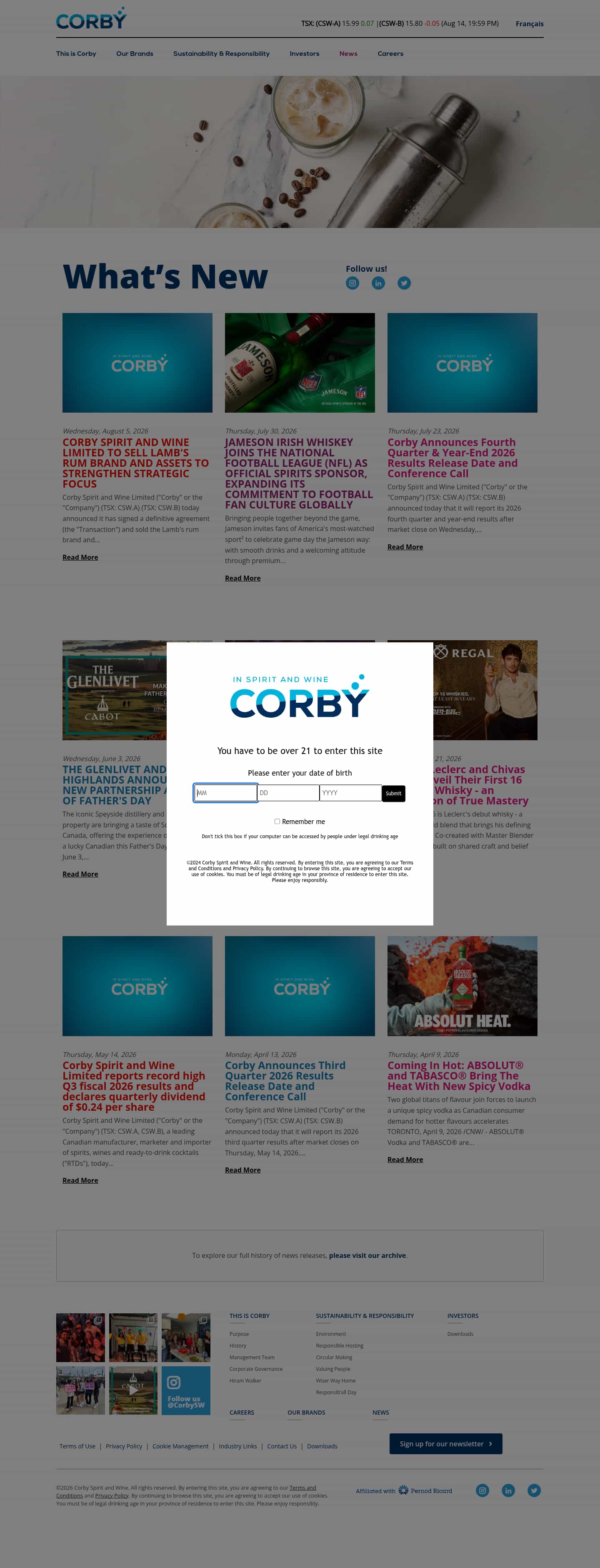 Latest website image capture