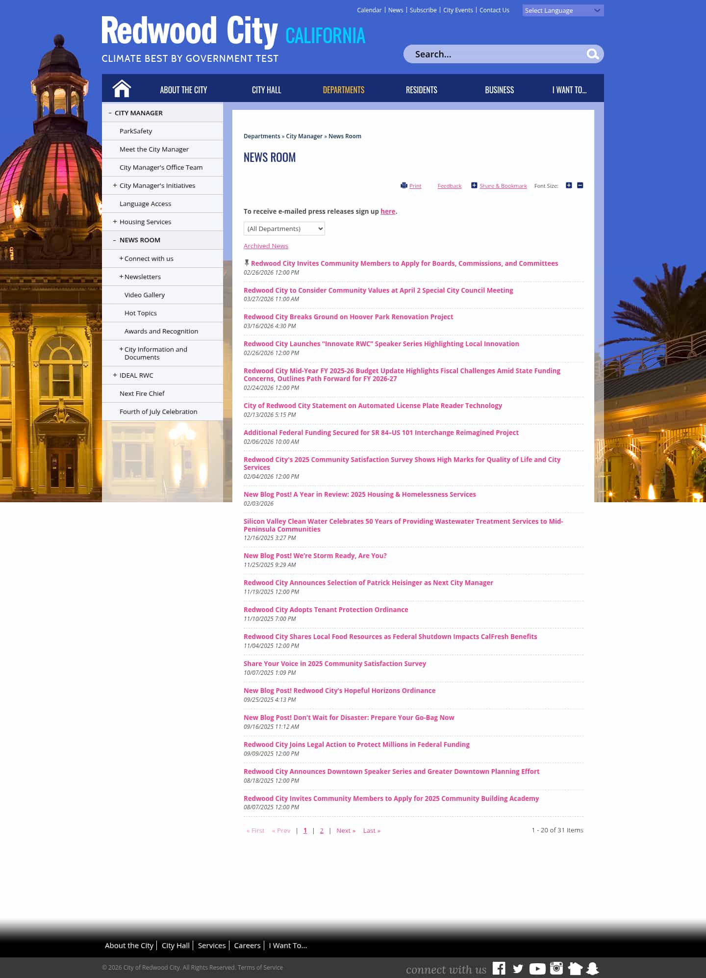 Latest website image capture
