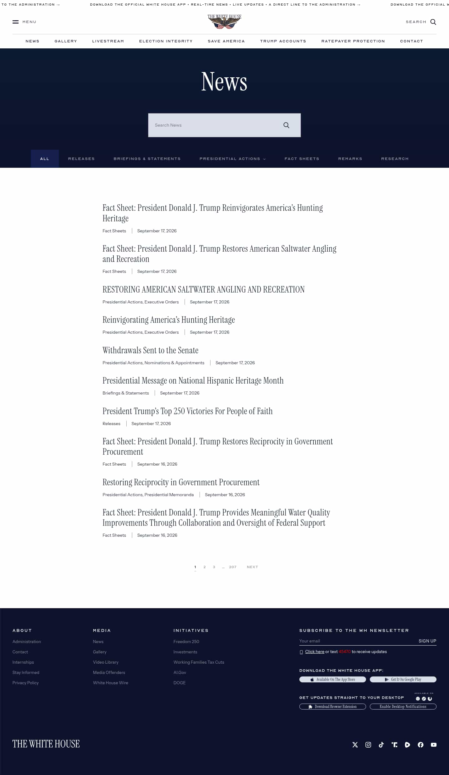 Latest website image capture