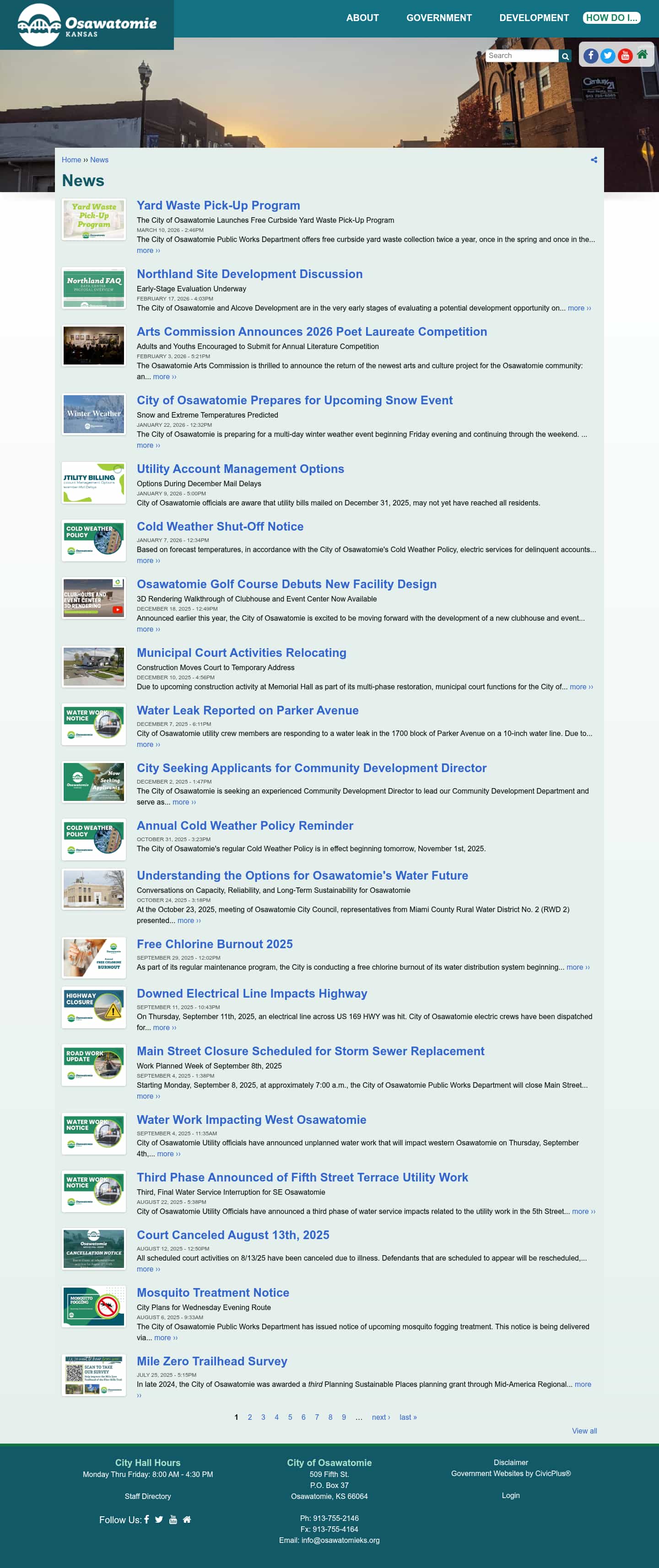 Latest website image capture